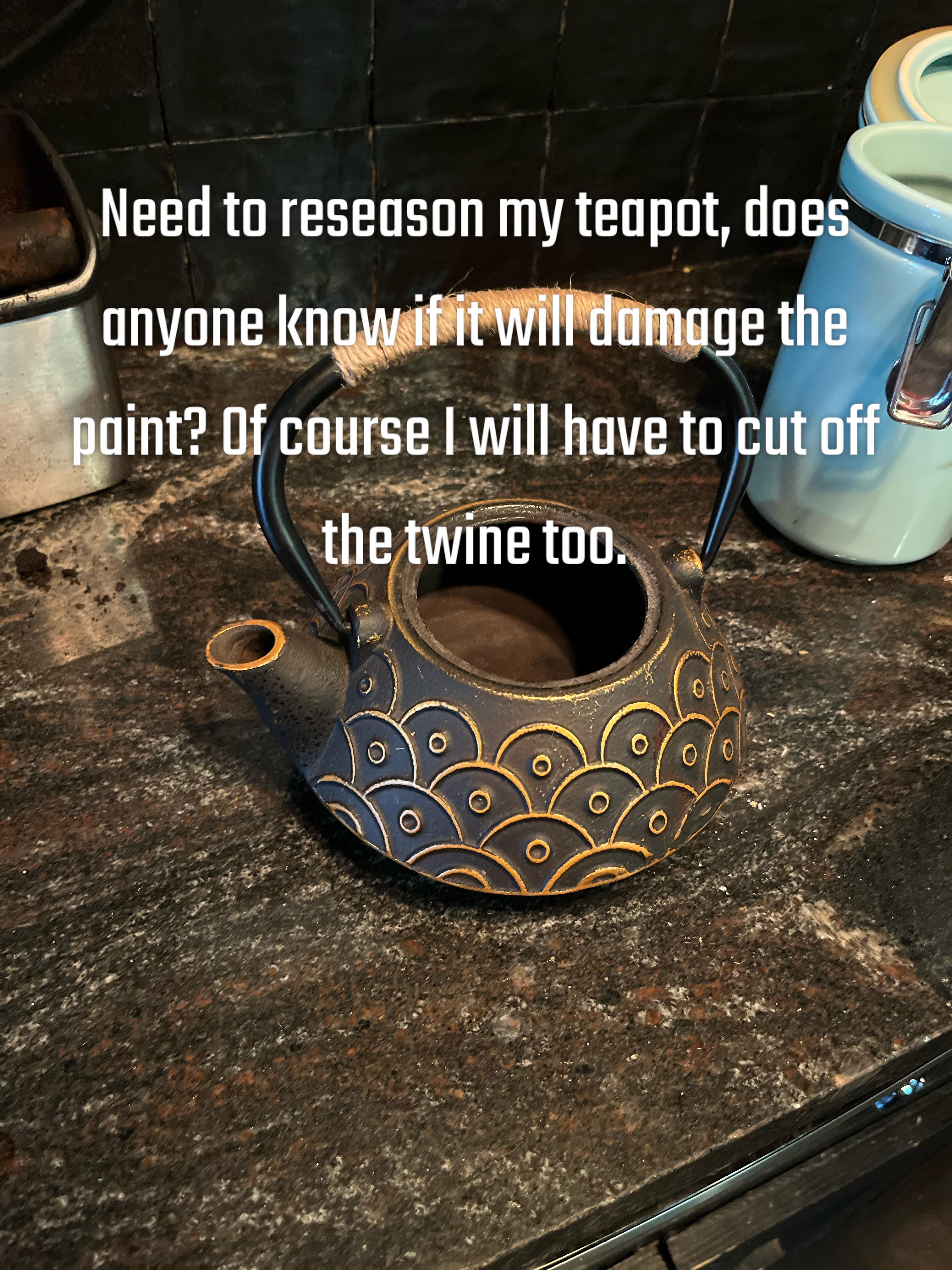 Reseasoning my cast iron teapot r/castiron