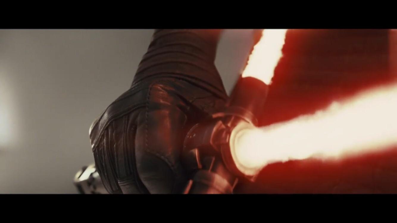 New, up close shot of Kylo Ren's new lightsaber. StarWars
