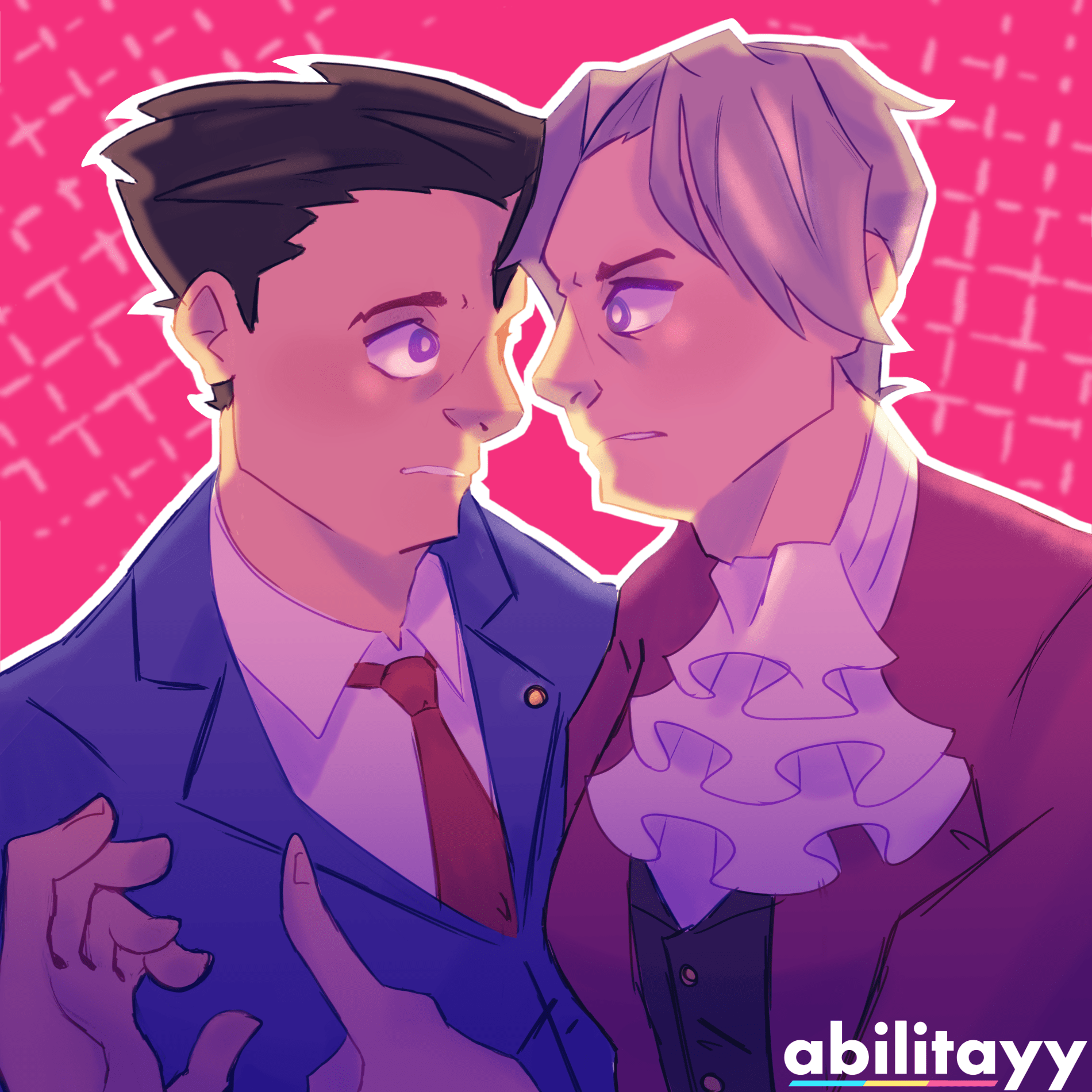 Happy Valentine's Day! My first Ace Attorney fanart r/AceAttorney