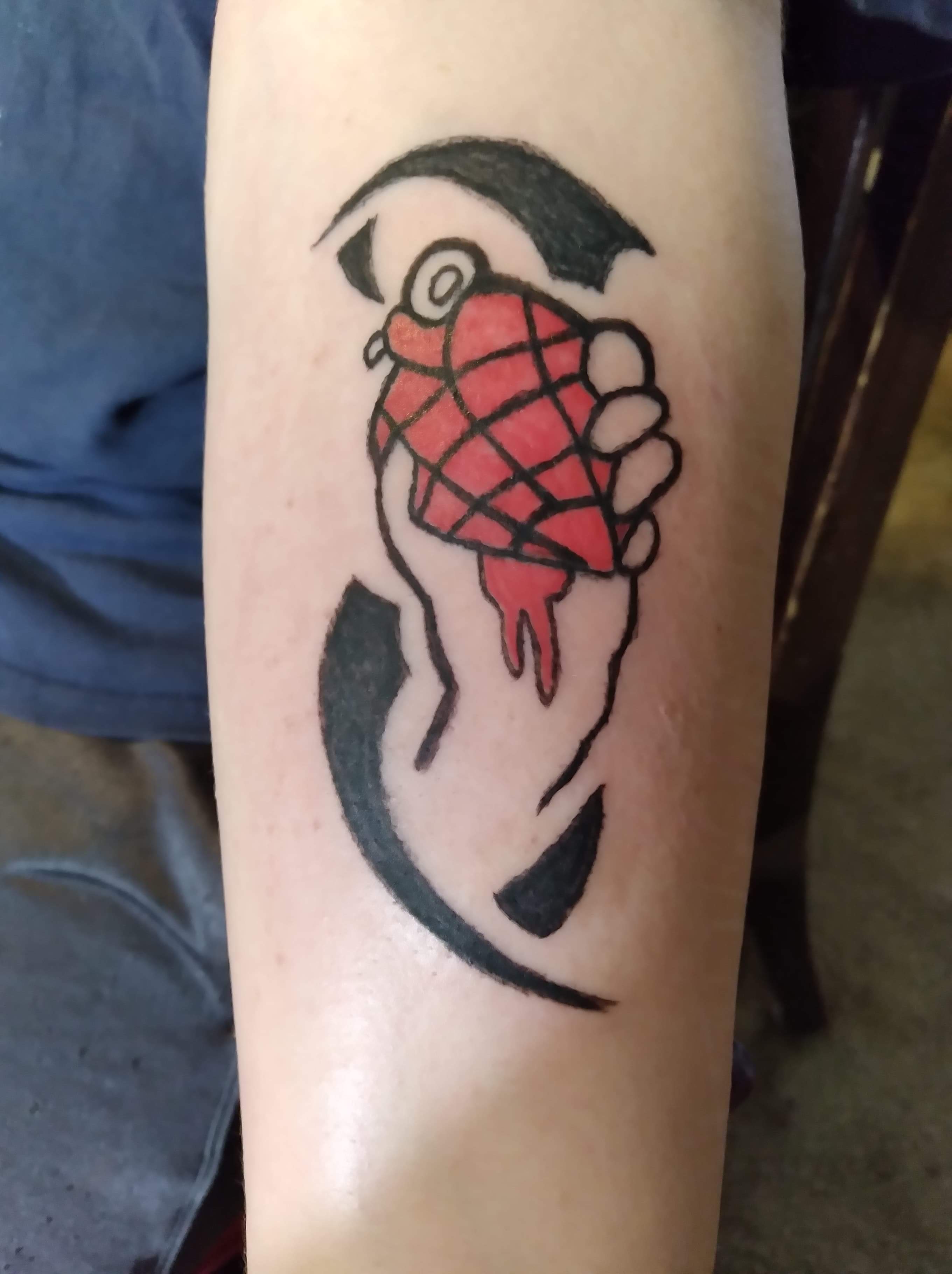 I wanted an American Idiot tattoo, and my tattoo artist suggested