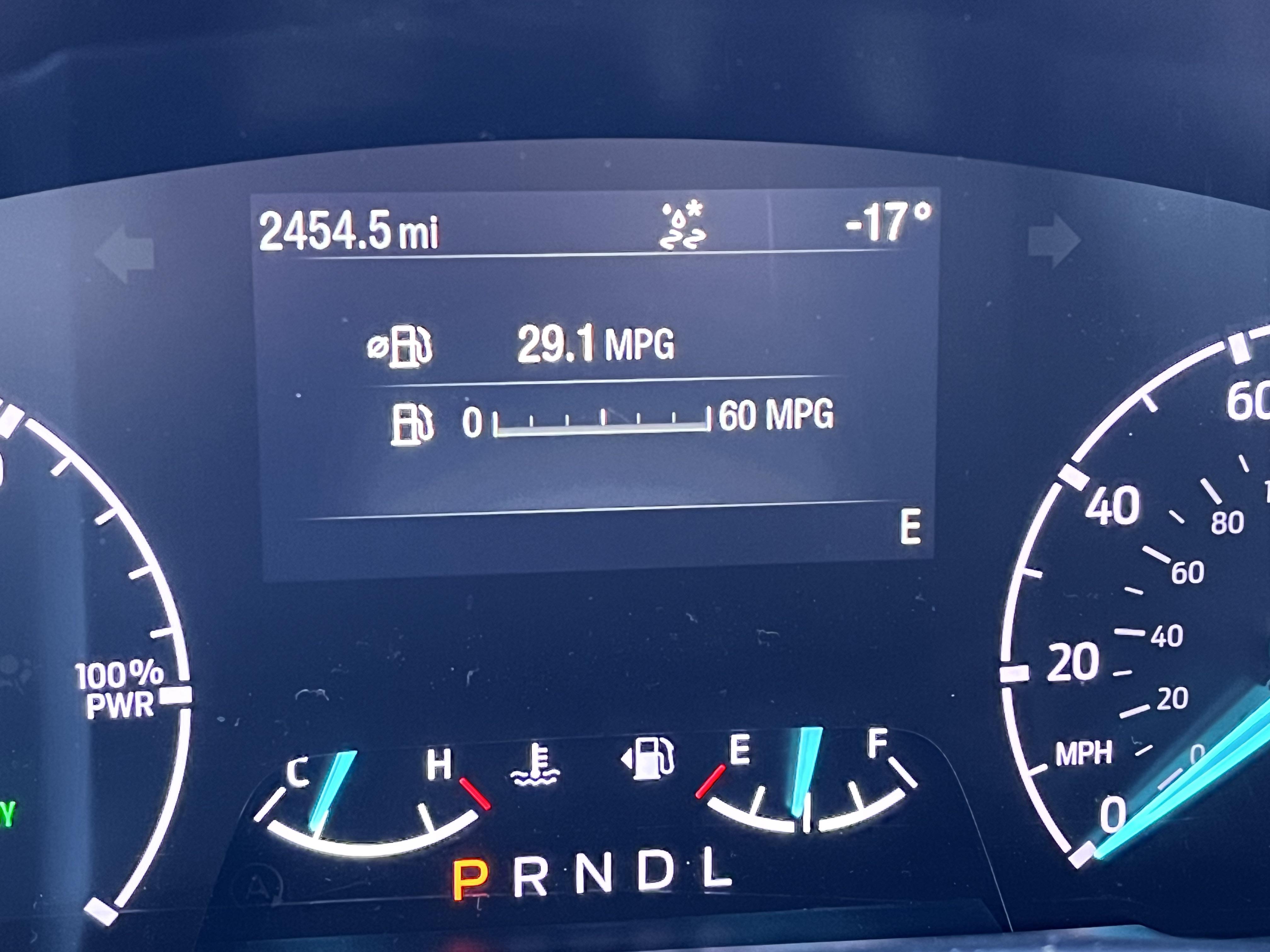 Wind chill 37°F in southeast Idaho. Car registered 17°F. Coldest