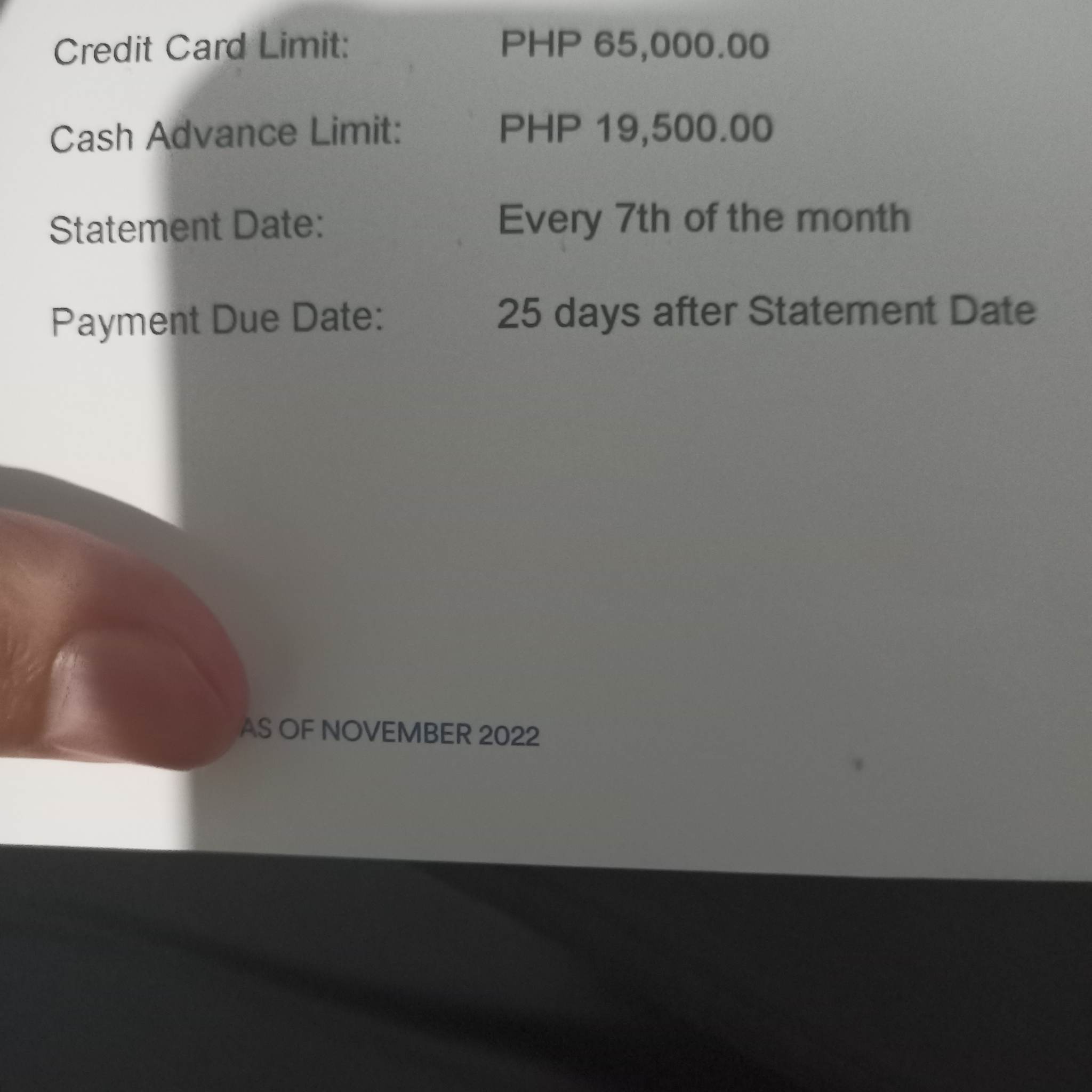 Finally got my first credit card BDO JCB Gold card surpised with my CL