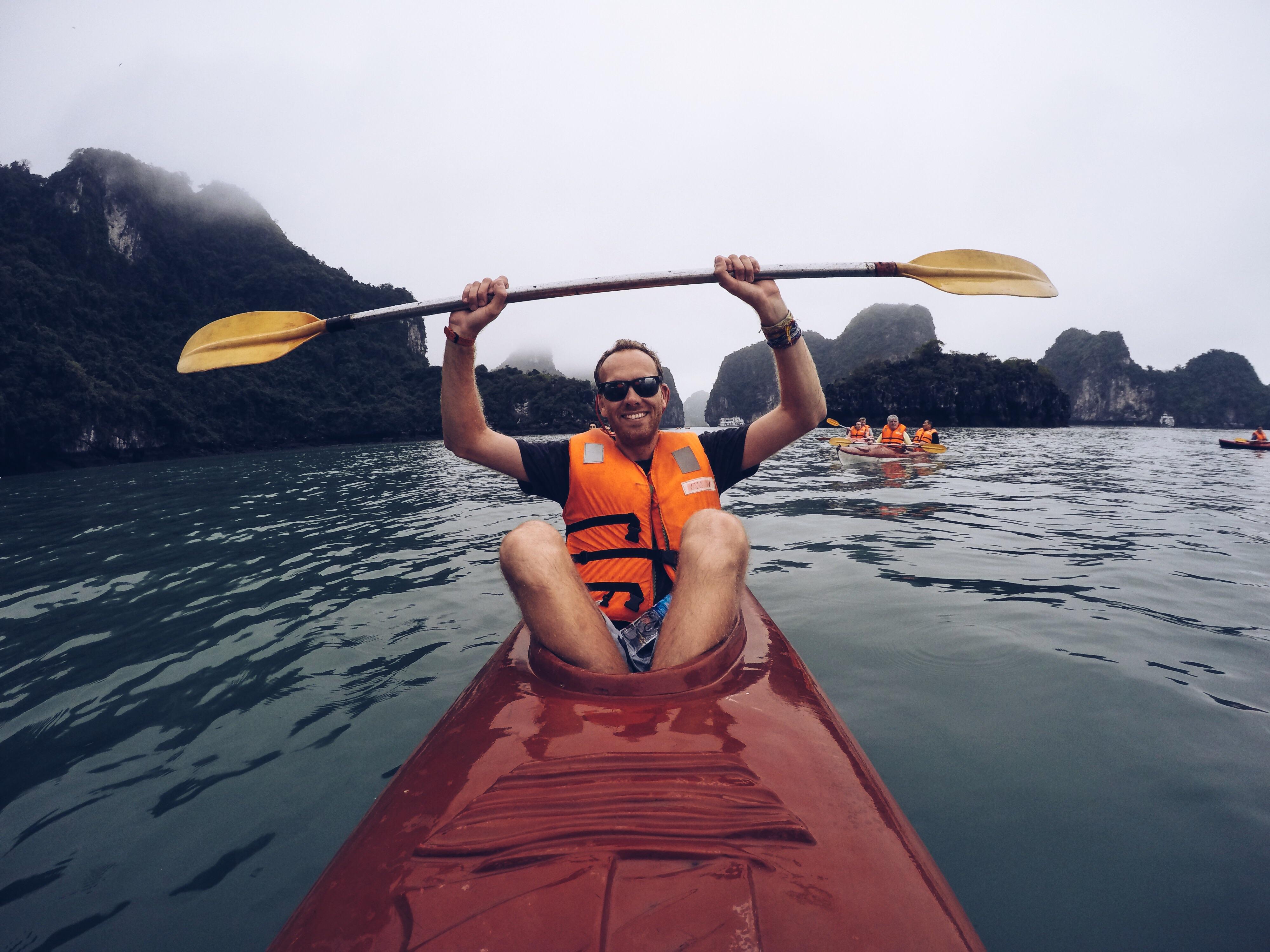 When you want to kayak so badly but can’t fit in 🤣 Halong Bay, Vietnam