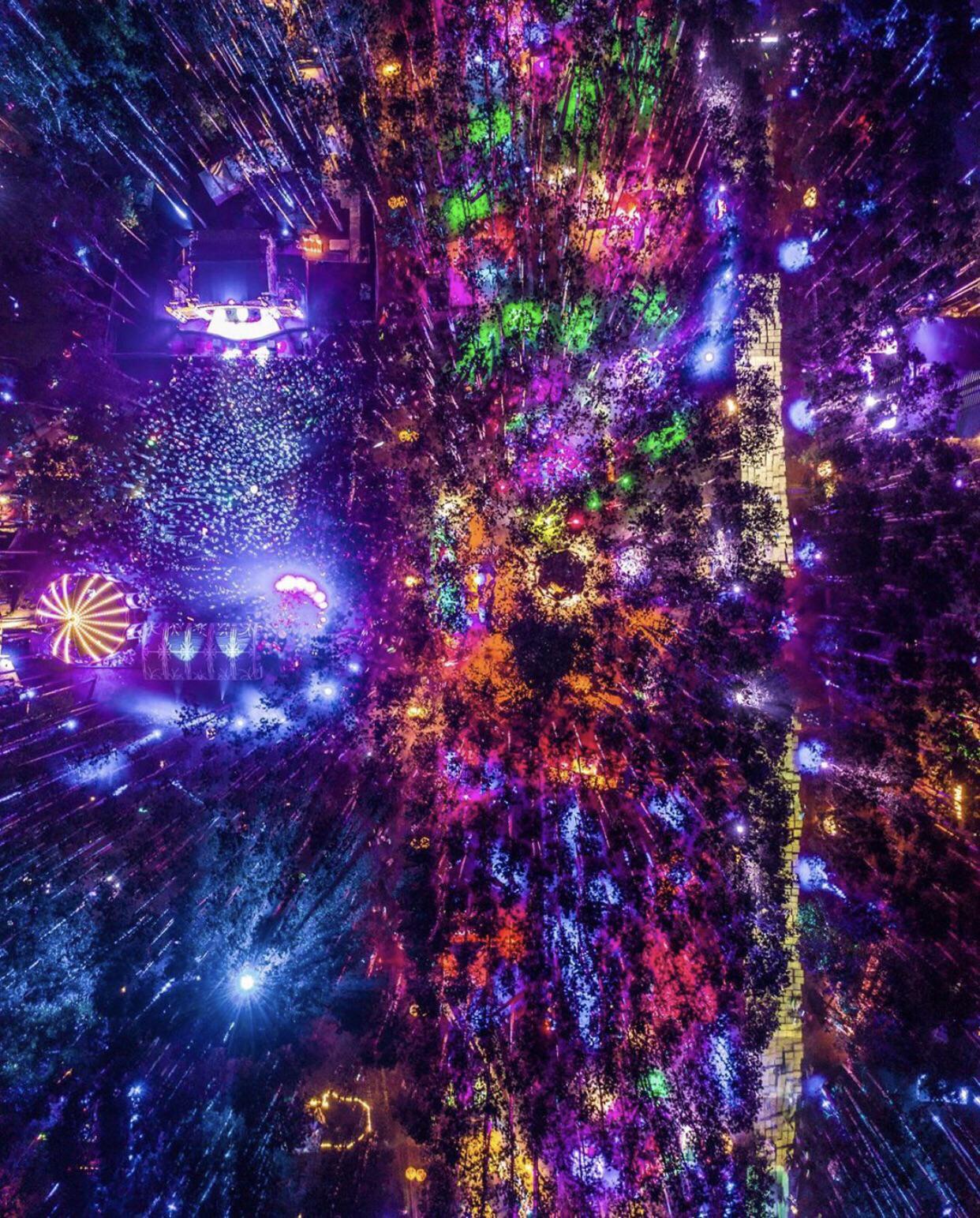 Aerial view of Electric Forest r/interestingasfuck