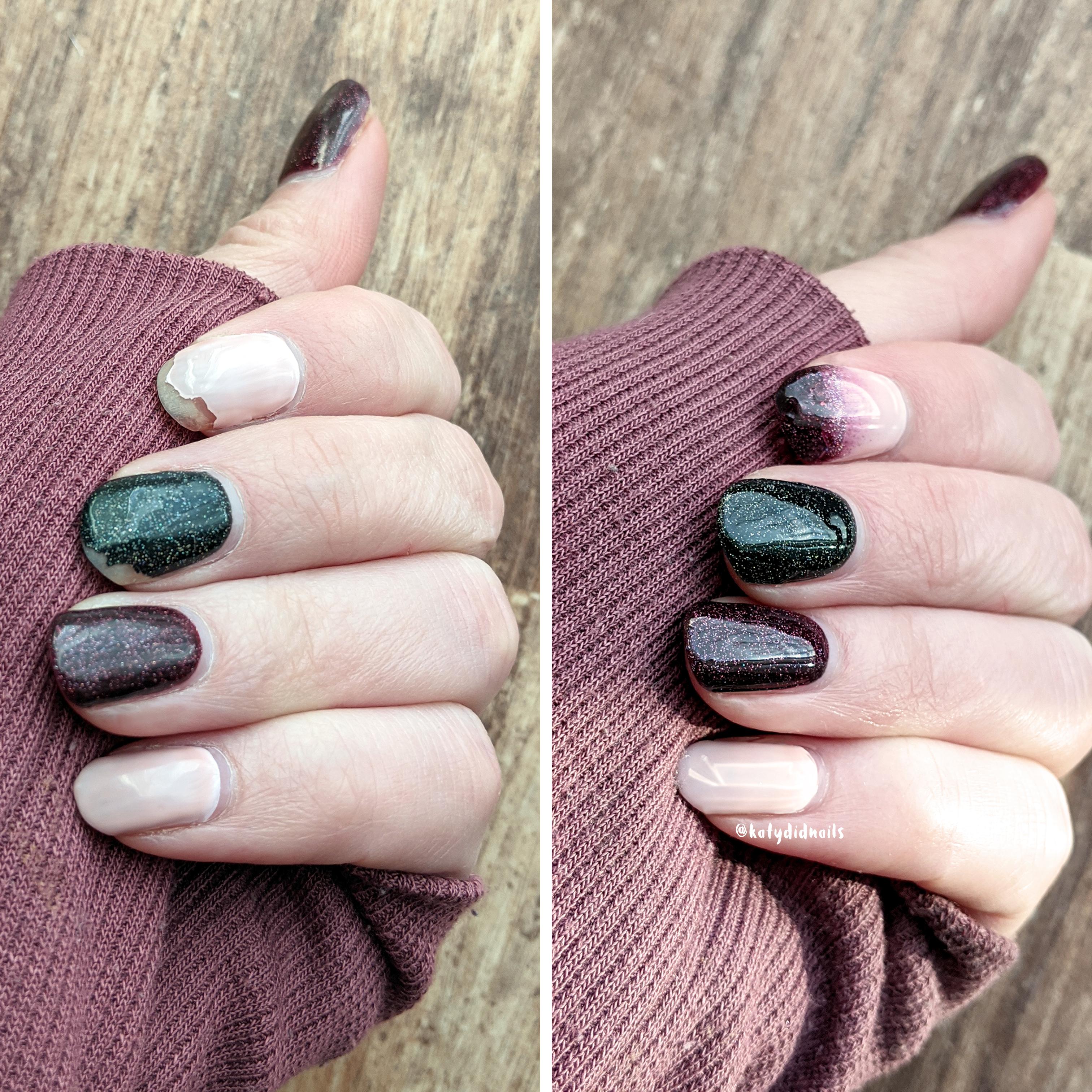 Extending the wear of my chipped gel polish by another week. ) r