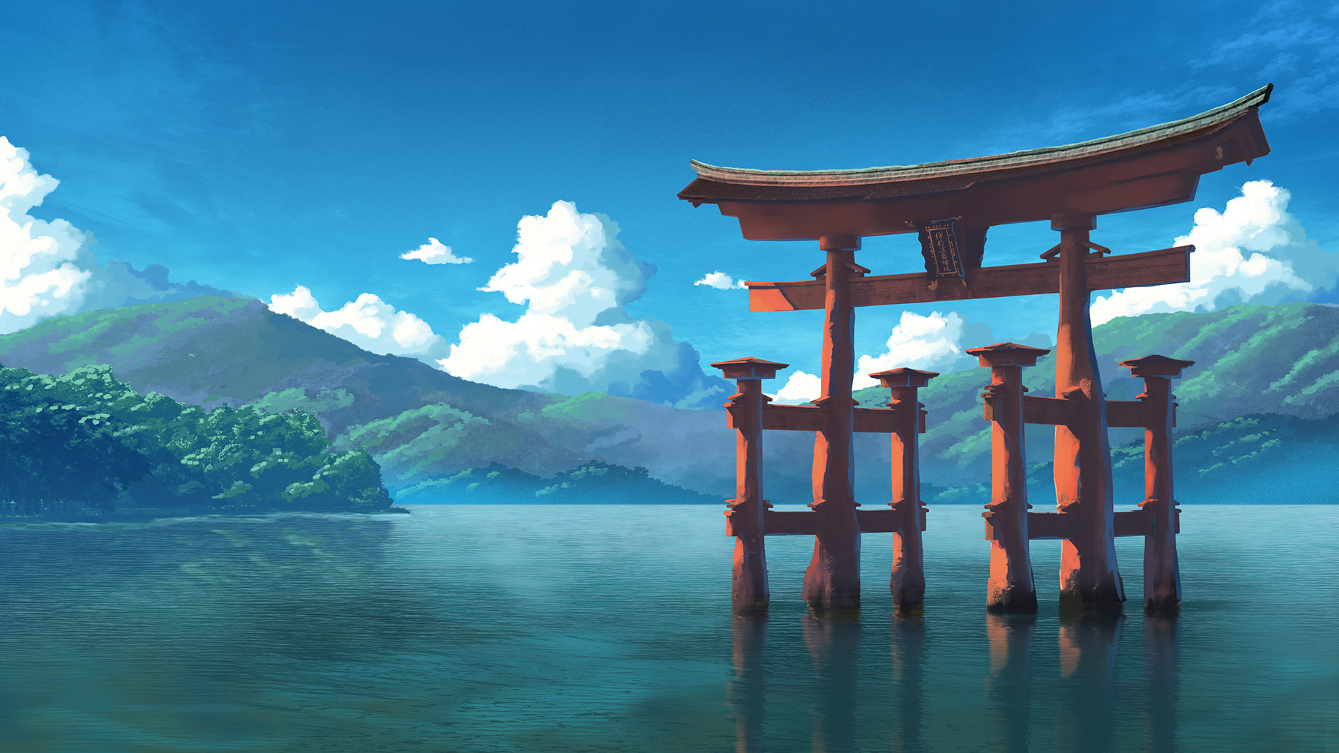 The Torii of Itsukushima Shrine [1920x1080] r/wallpaper