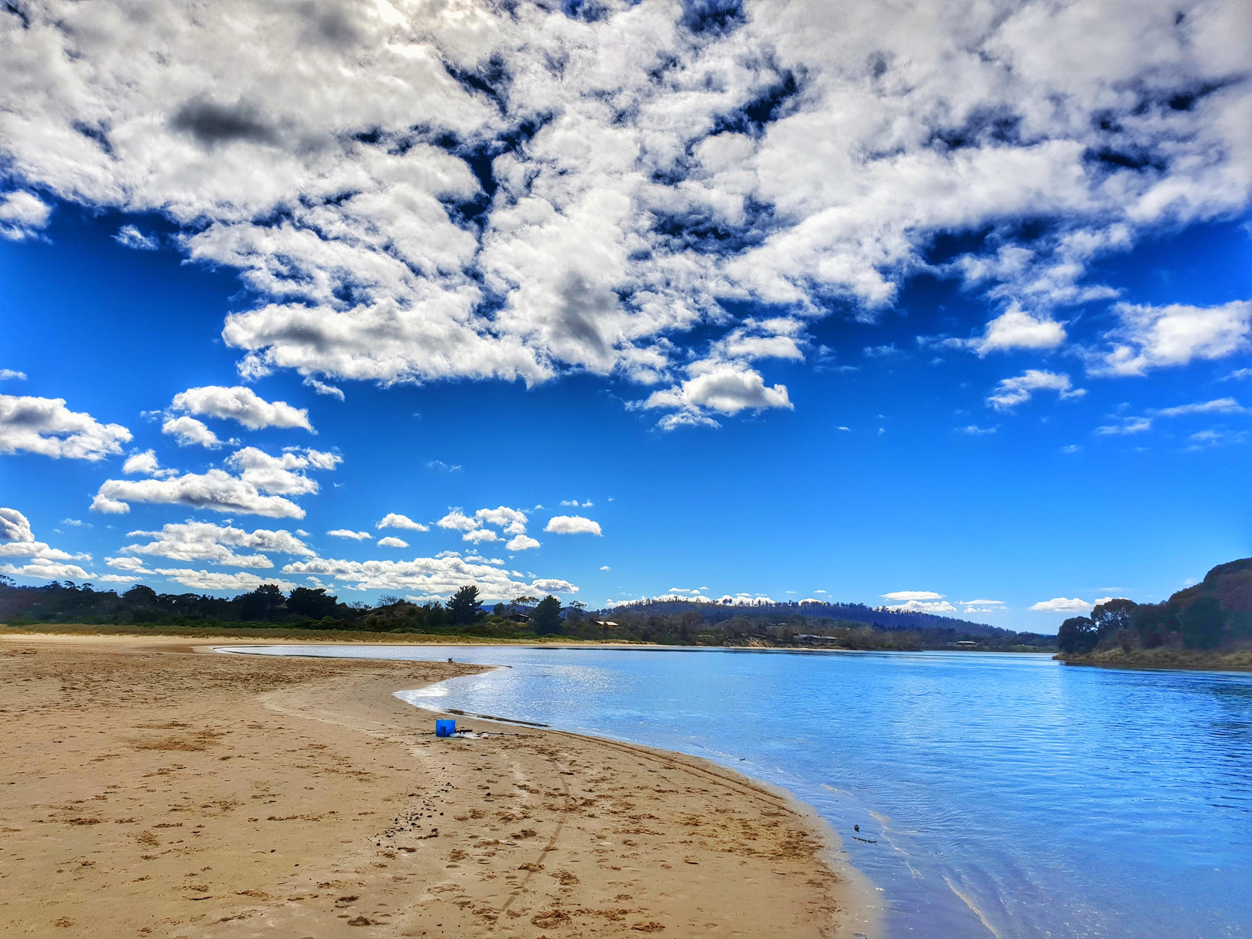 Carlton river mouth, this morning. Anyone had any luck fishing here