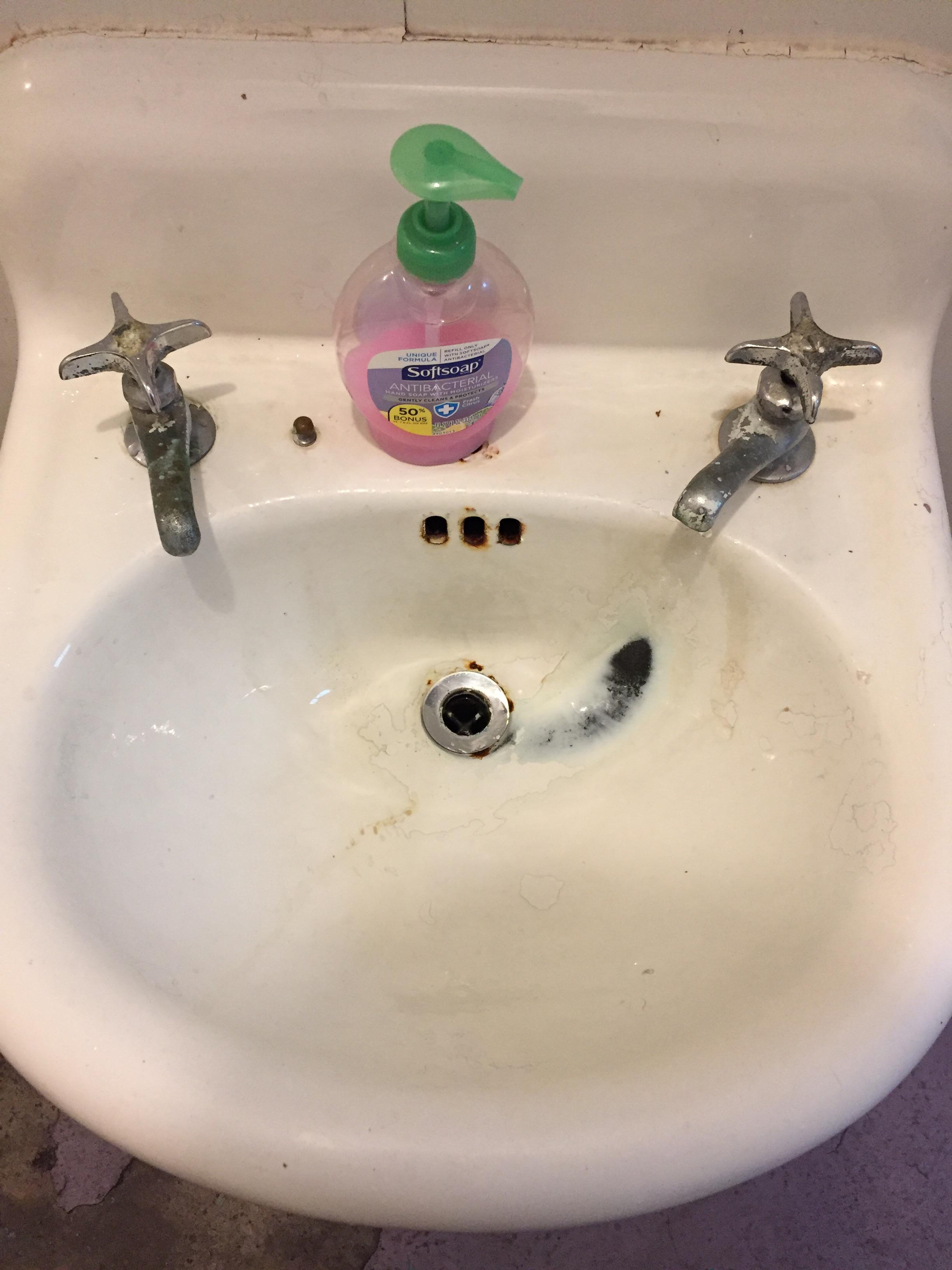 This ancient sink at my work that has been dripping for so long it’s