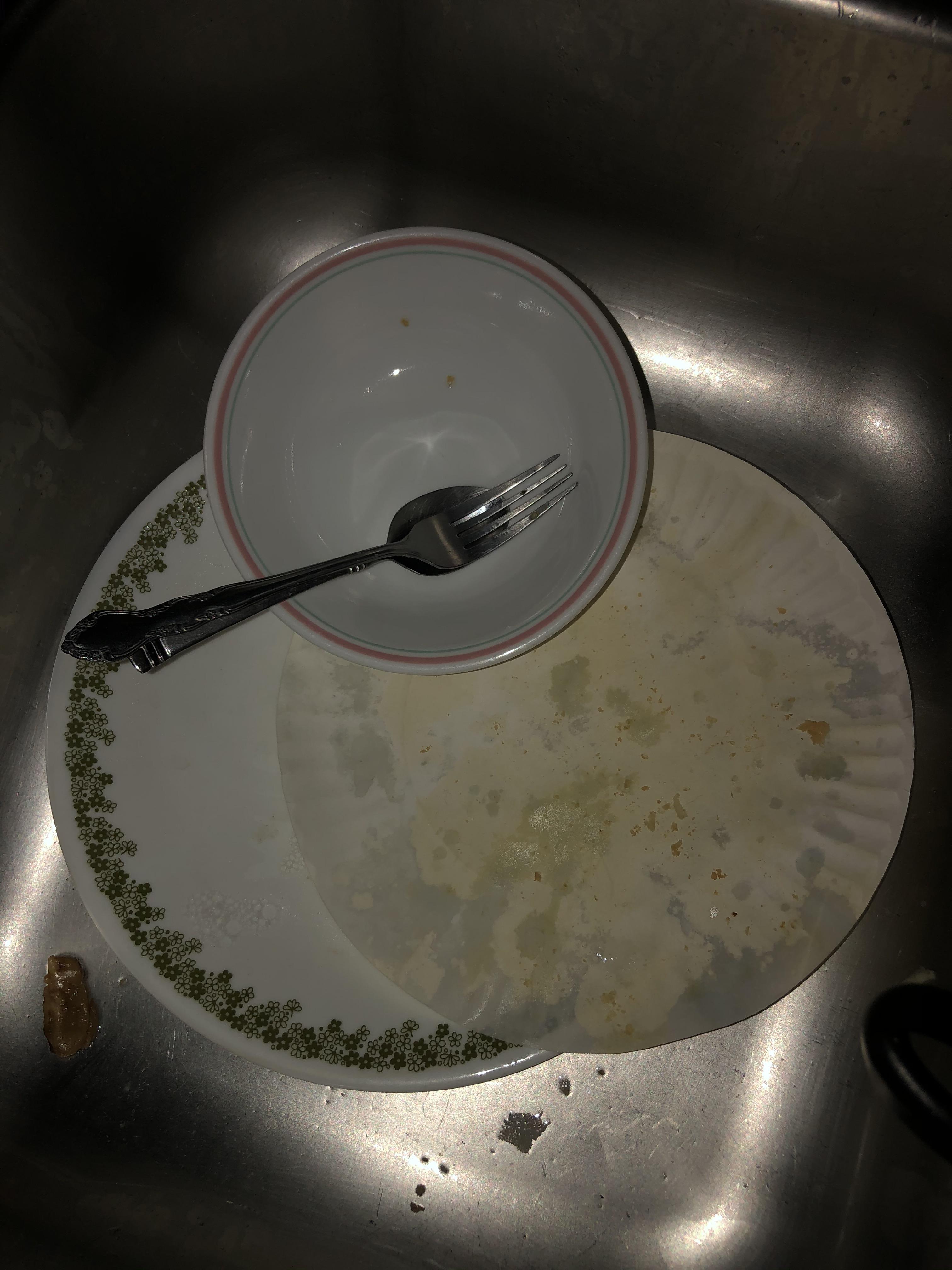 Who put a paper plate in the sink!?!?!?!, Take your plate out level. 👿 r/KidsAreFuckingStupid