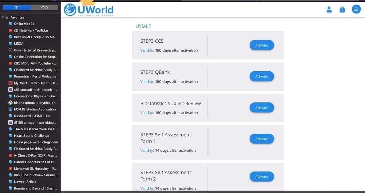 Hi i got uworld step 3 qbank valid for 180days with self assessments 1