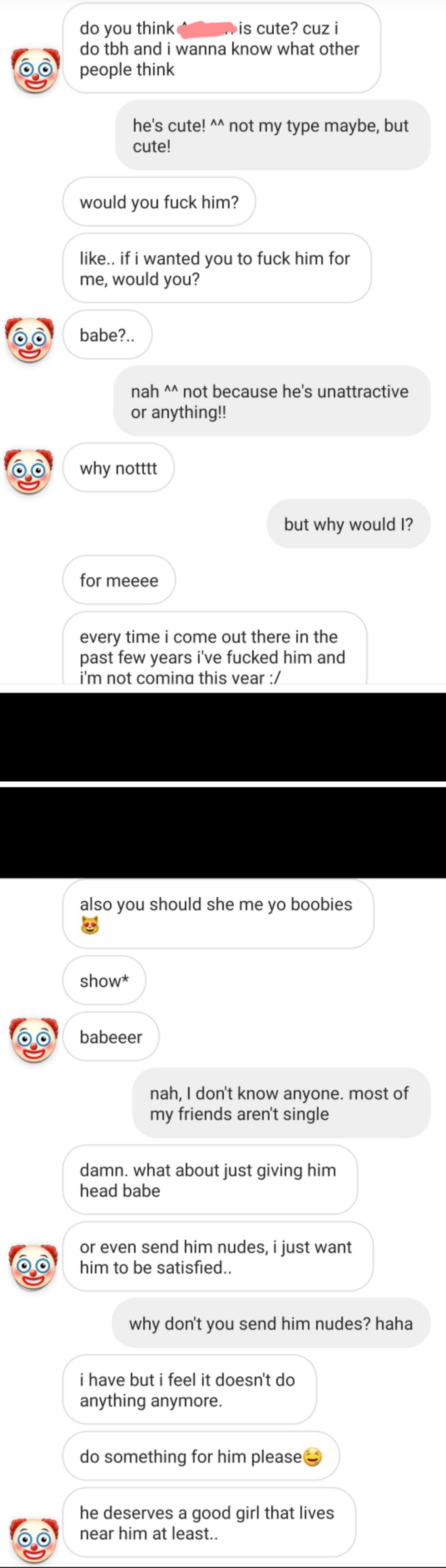 guy tries to catfish girl into sending nudes 😩 r/menwritingwomen
