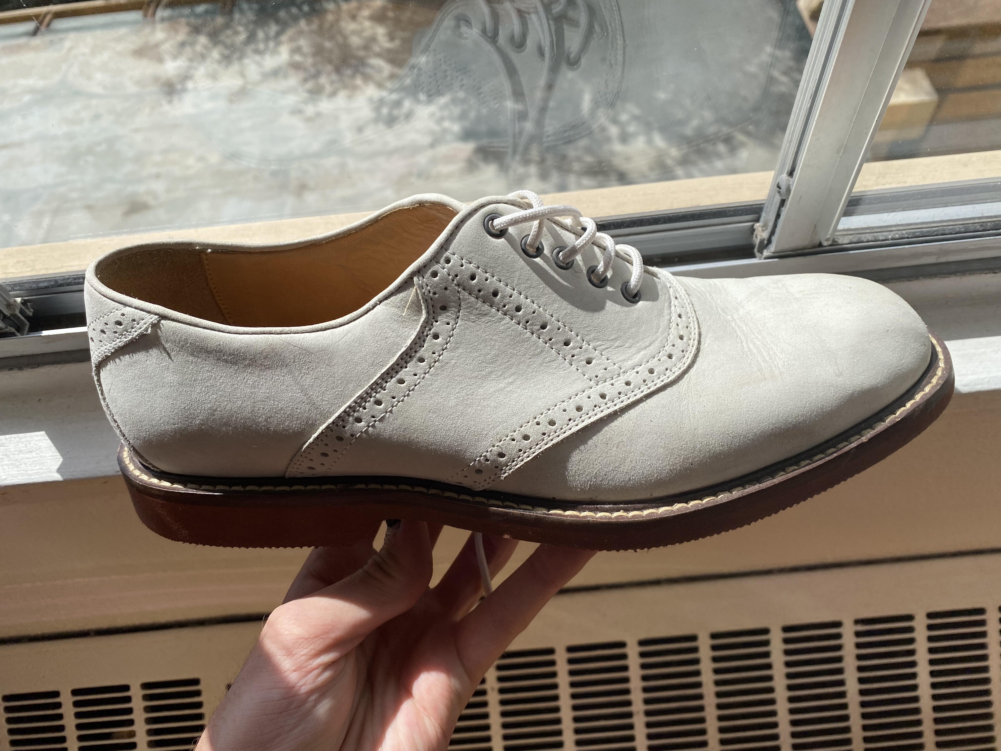 I bought these white leather shoes a while back and I was wondering if