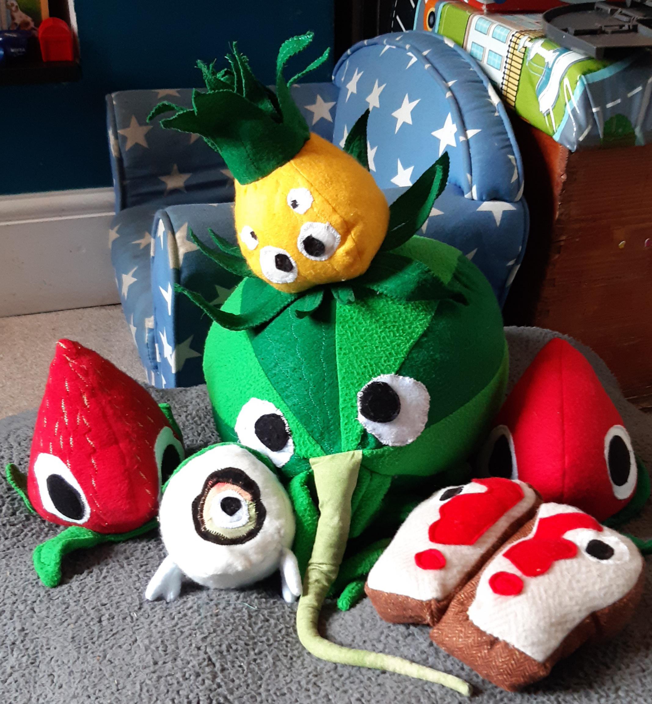My child is into a game called Bugsnax so I am making lots of Bugsnax
