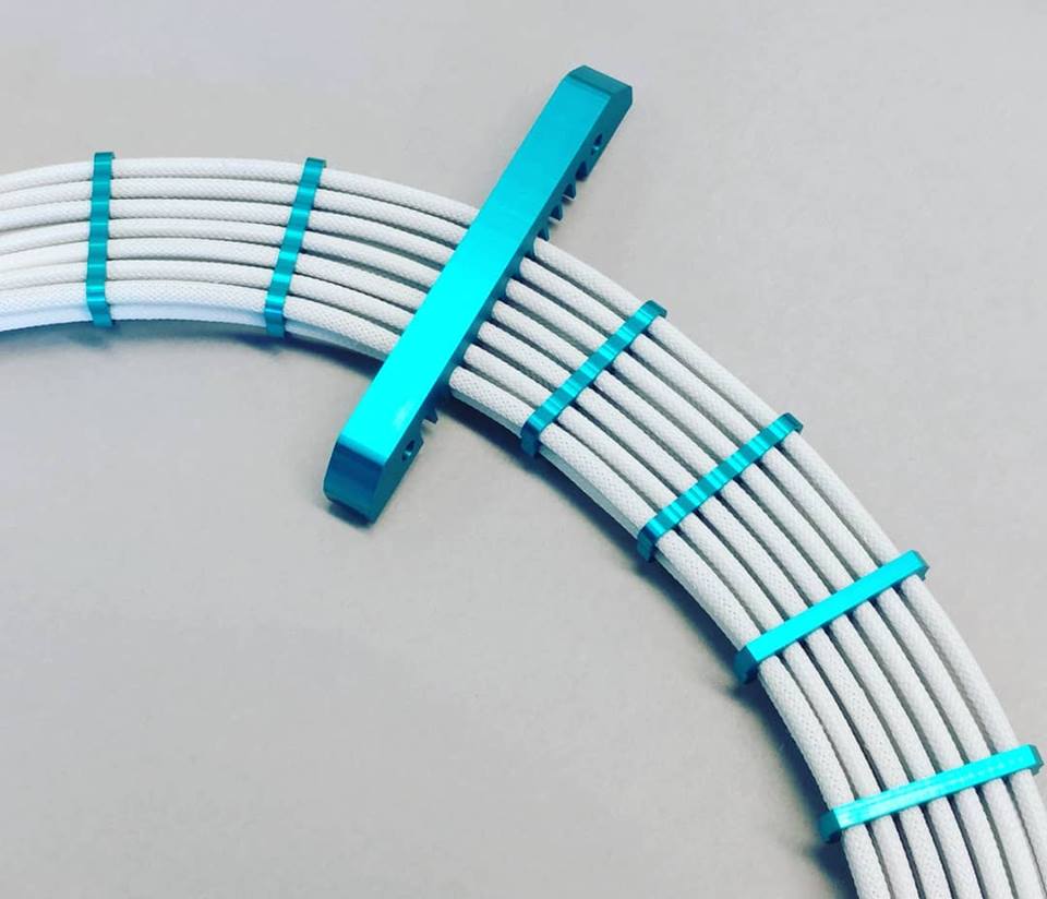 Anodized aluminum cable combs and panel mount combs. r/CableManagement