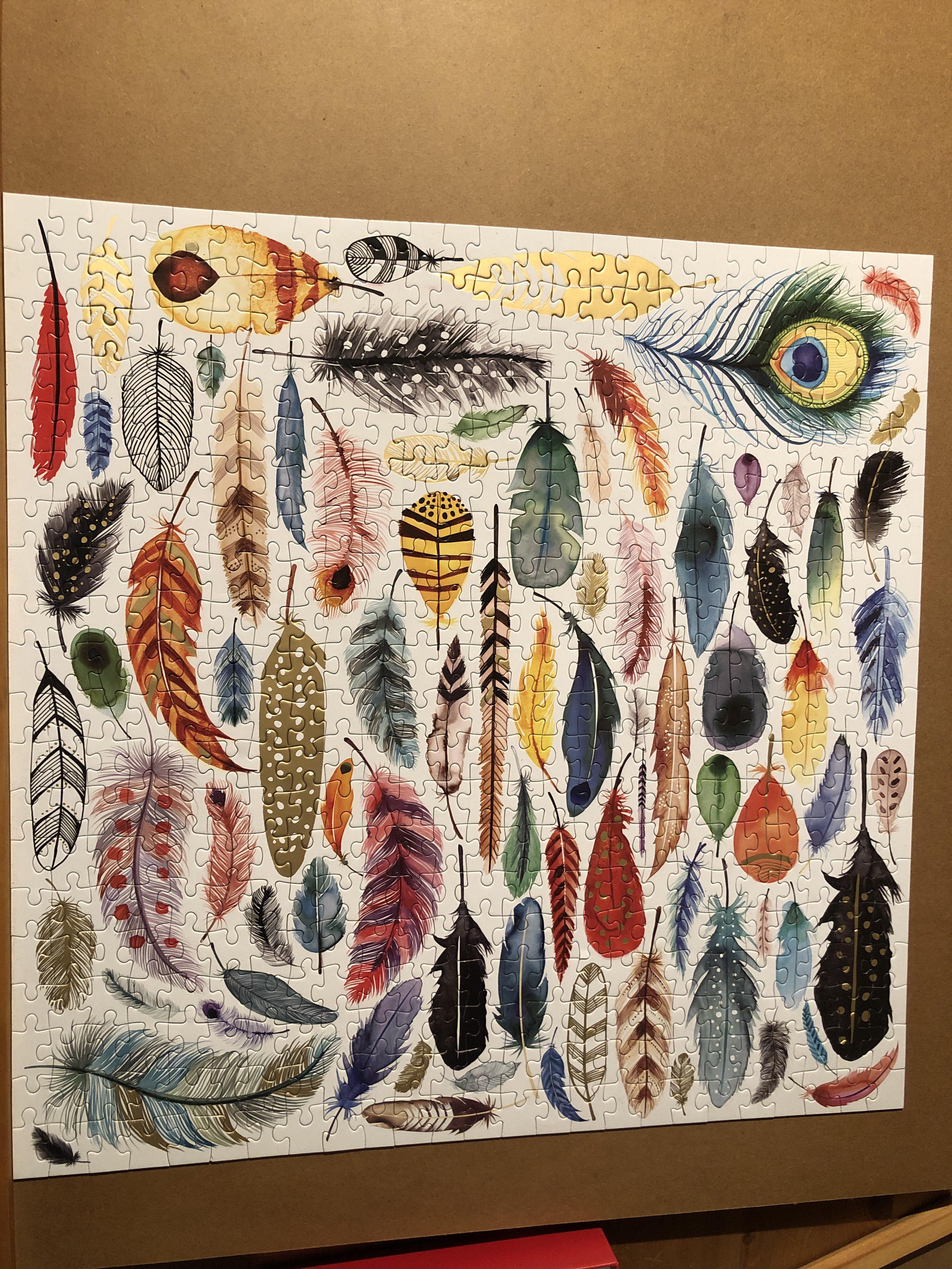 Feathers 500 piece foil puzzle by Galiston r/Jigsawpuzzles