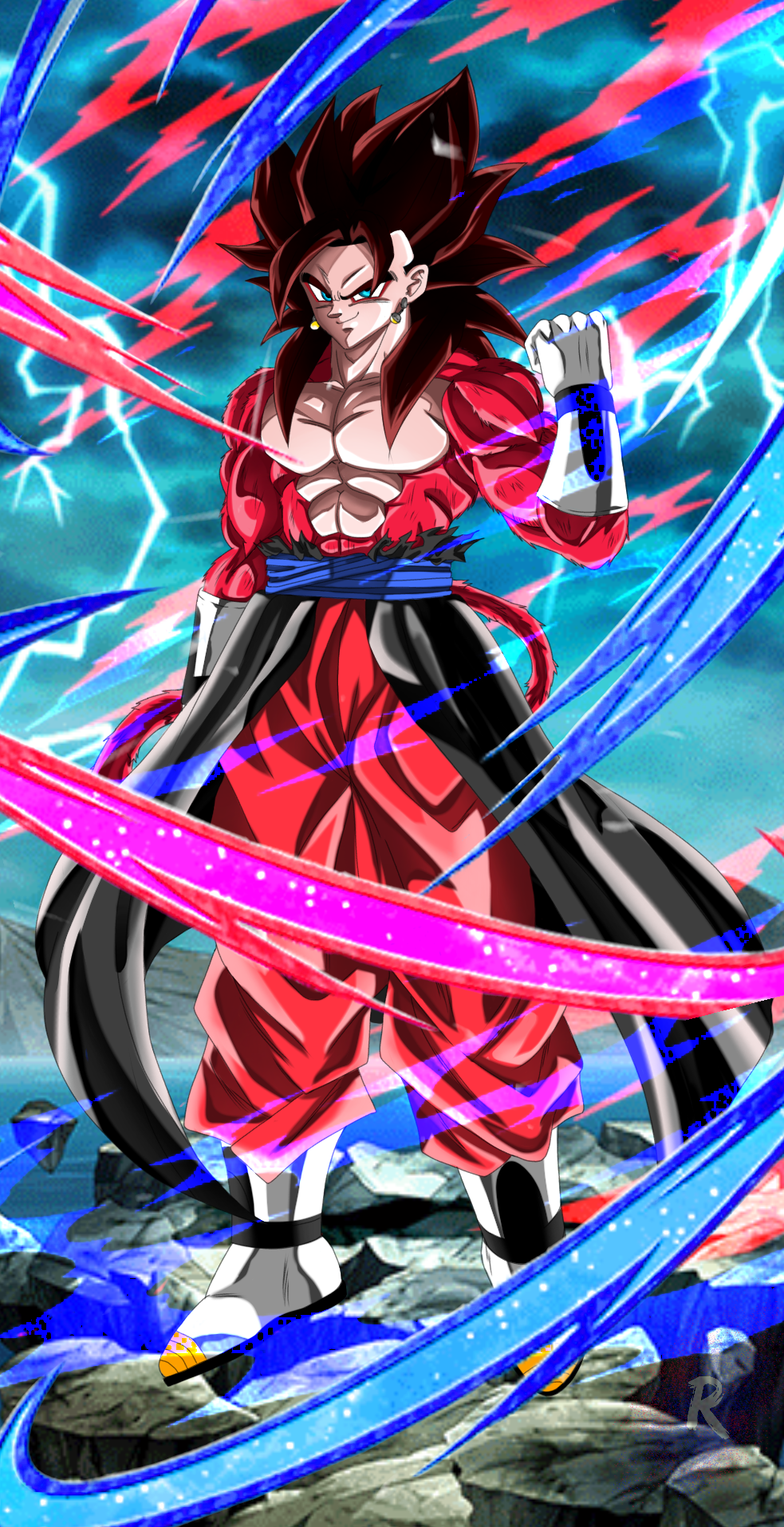 Super Saiyan 4 Vegito Fan Art (Dokkan battle ver.) ctto of