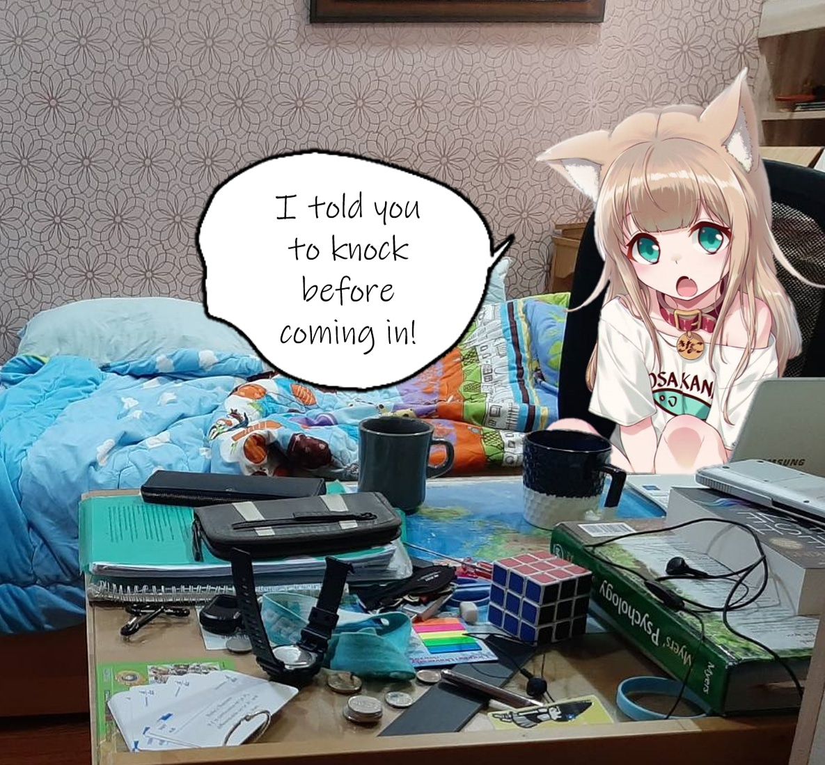 I always sit like that in my room r/Animemes