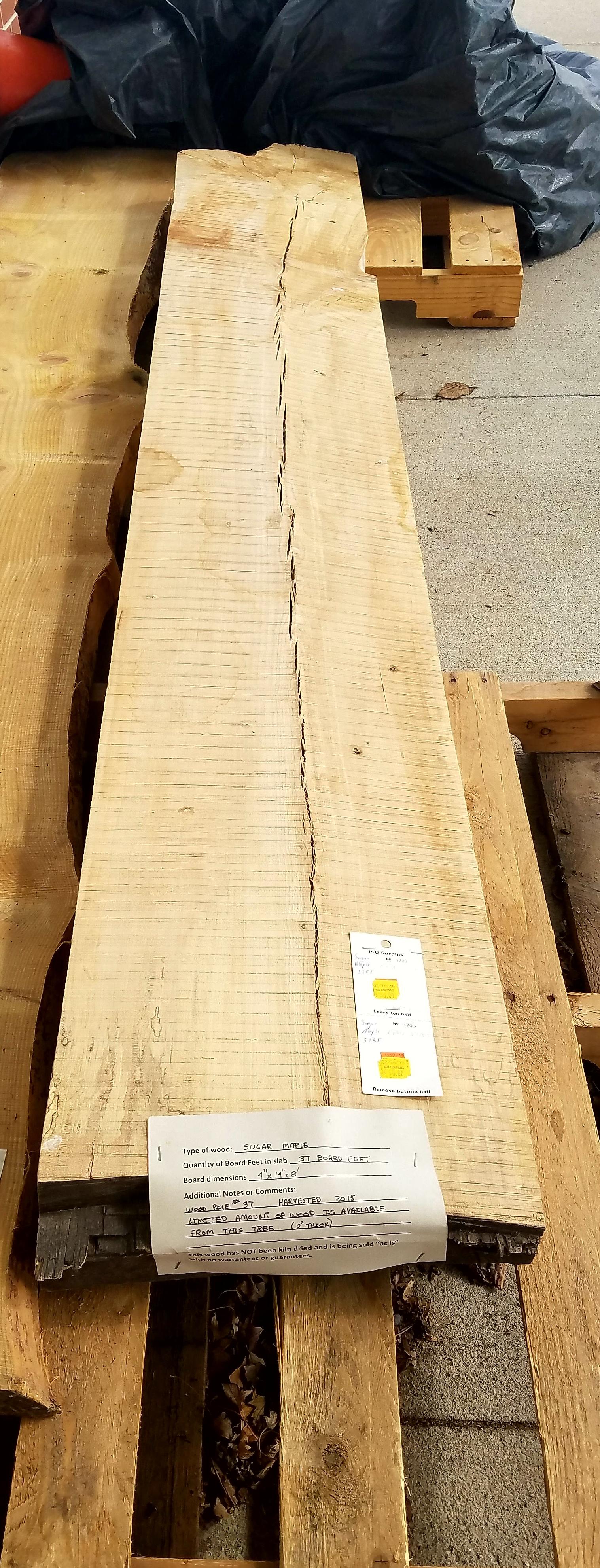 Just got a 37 bf hunk of sugar maple for 40. r/woodworking
