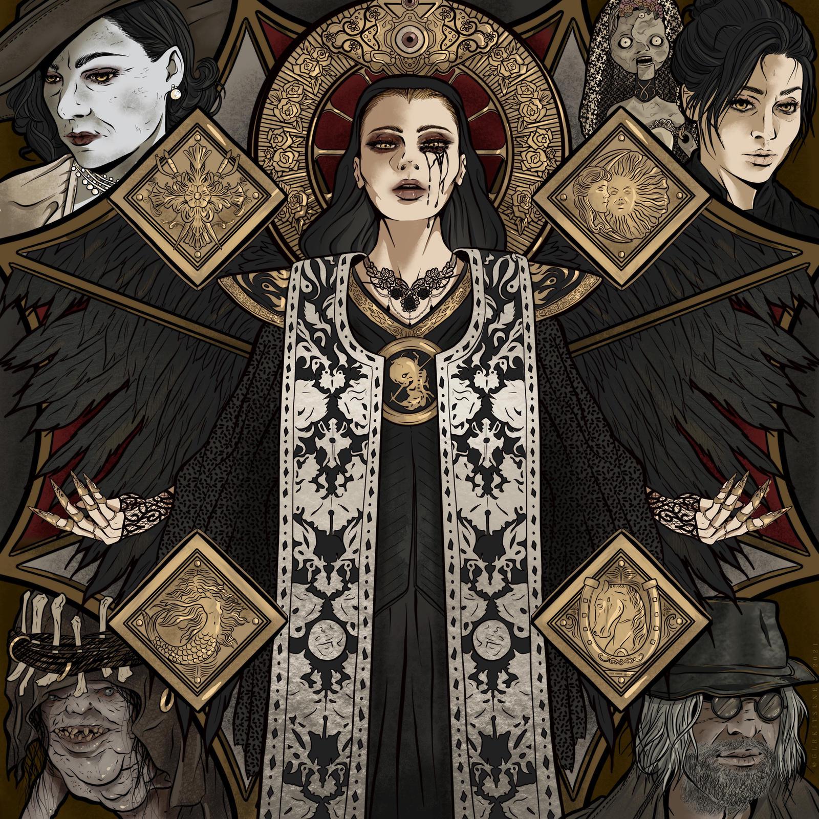 [spoiler] My fan art of Mother Miranda Resident Evil Village r