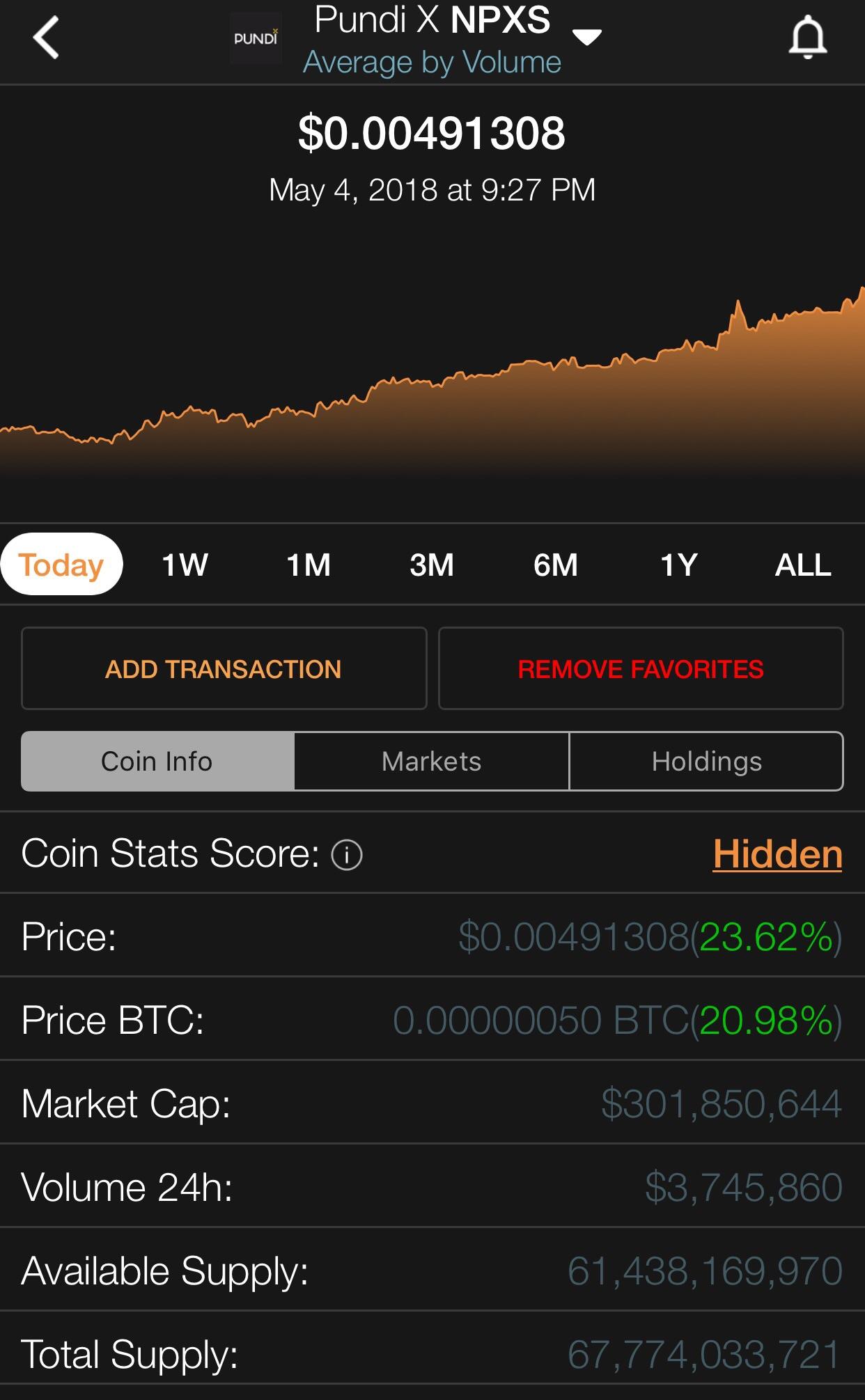 Pundi X going up ! CryptoCurrency