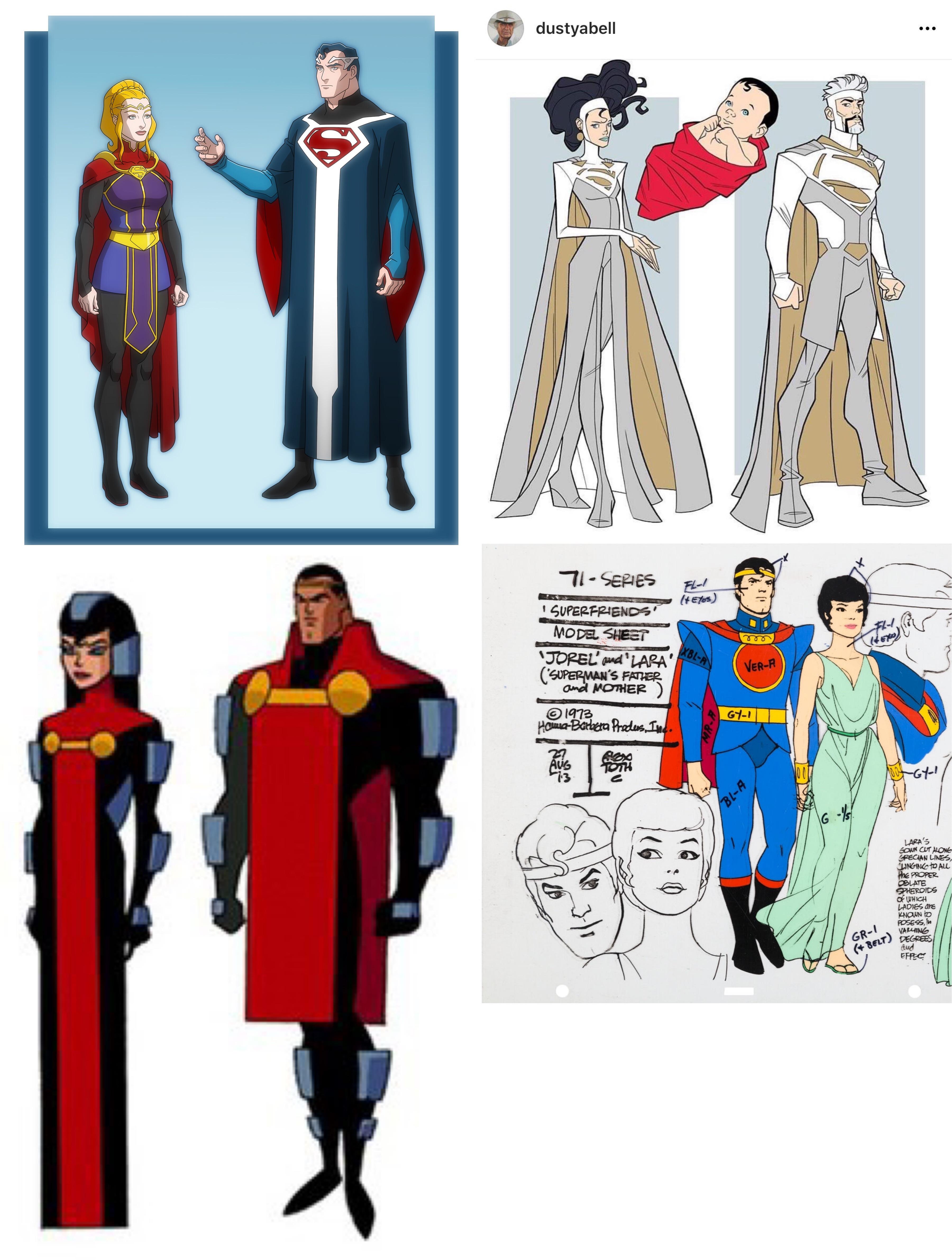 Superman’s parents over the years in cartoons r/superman