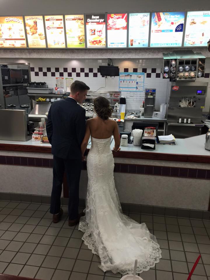 I work at Dairy Queen and today this couple came in to celebrate a very