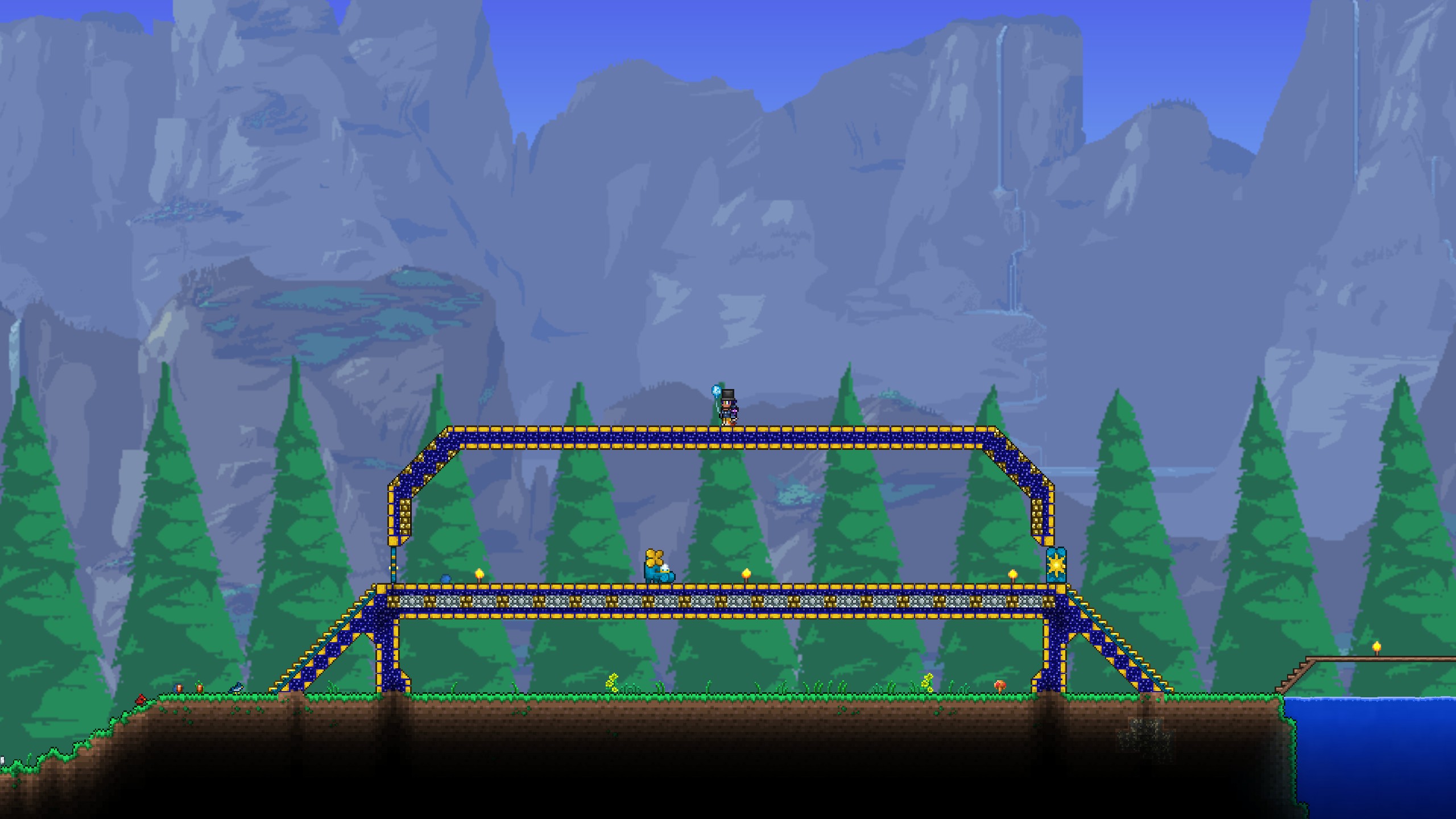 Now i see how good looks gold bricks with sunplate blocks r/Terraria