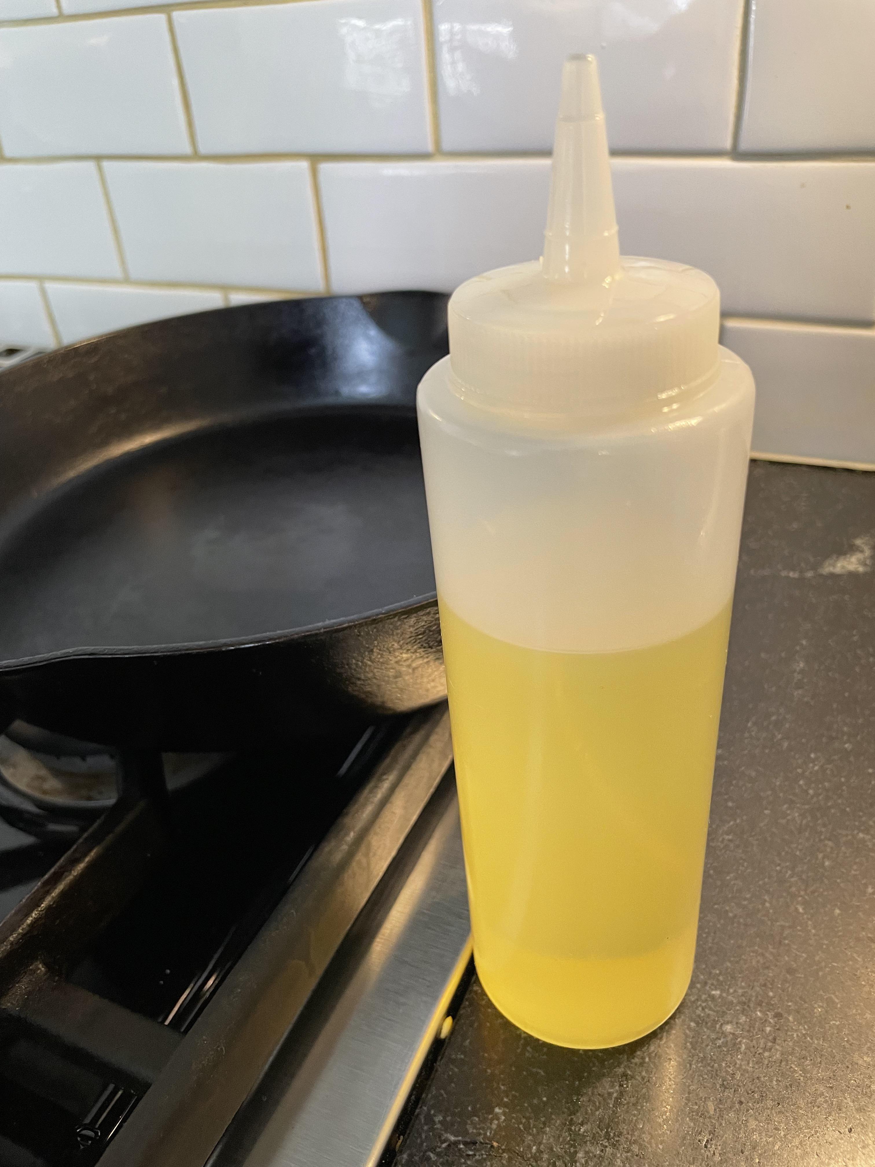 I bought this cheap squirt bottle for post cooking oil treatment. r