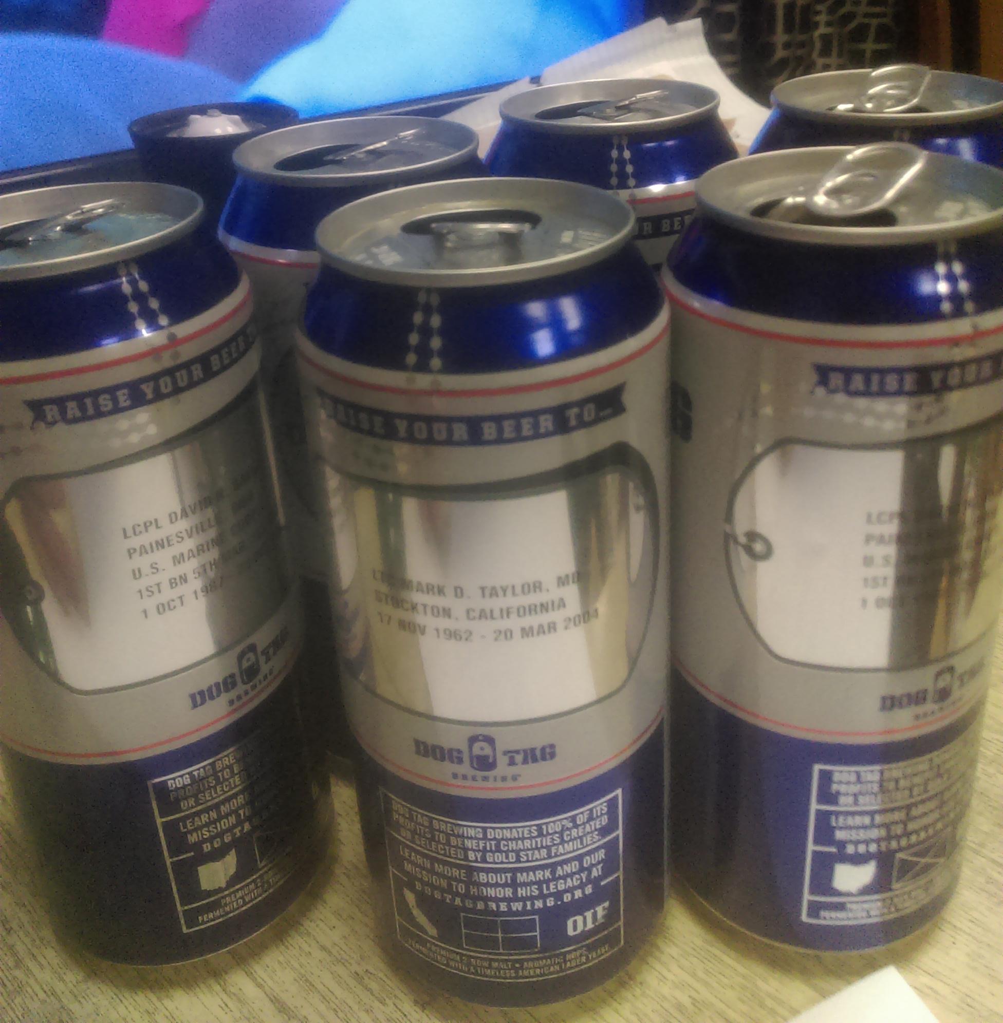 Bought a beer called Dog Tag Brewing, it was 4.99 a 4 pack