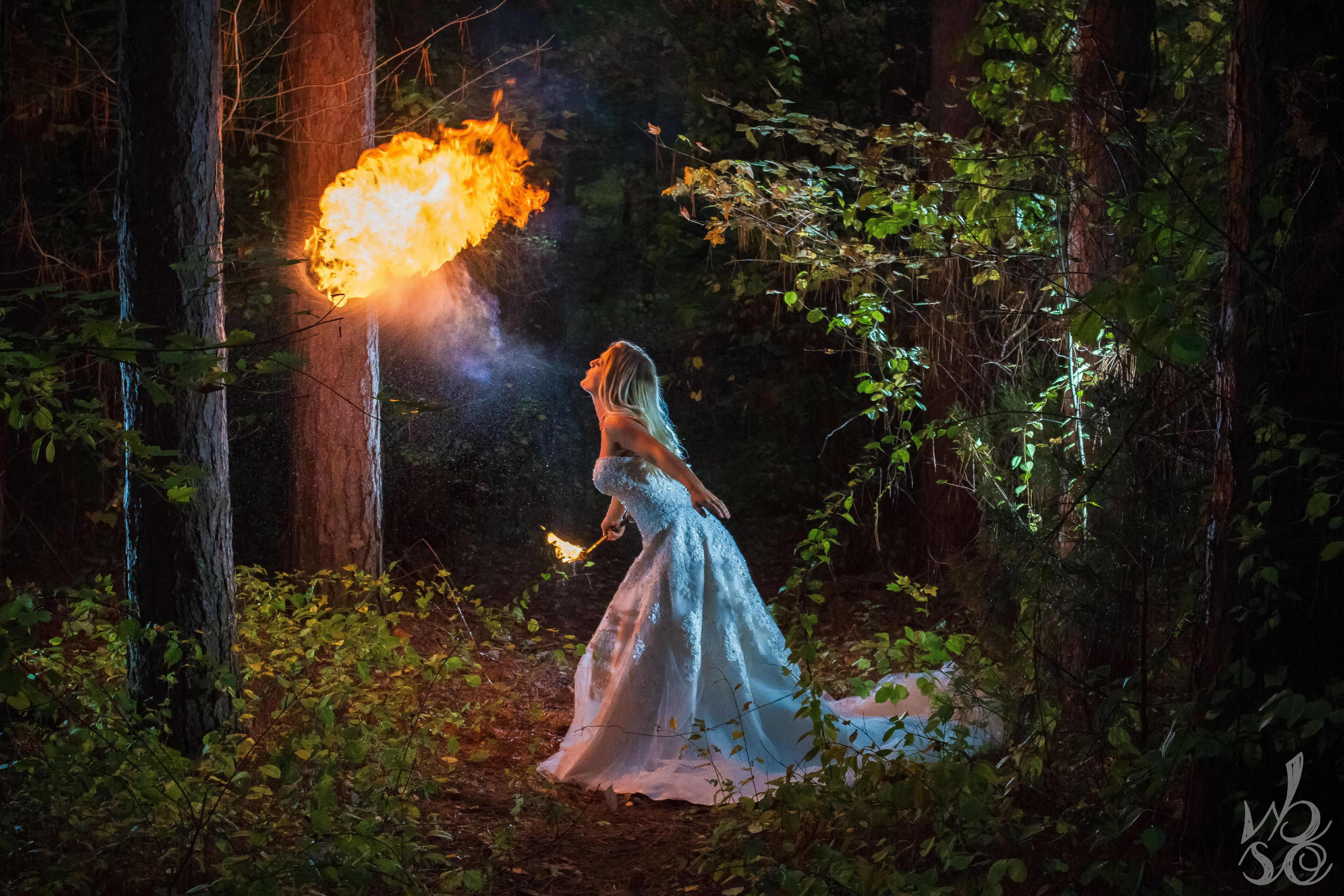 Interesting Photo of the Day FireBreathing Bride