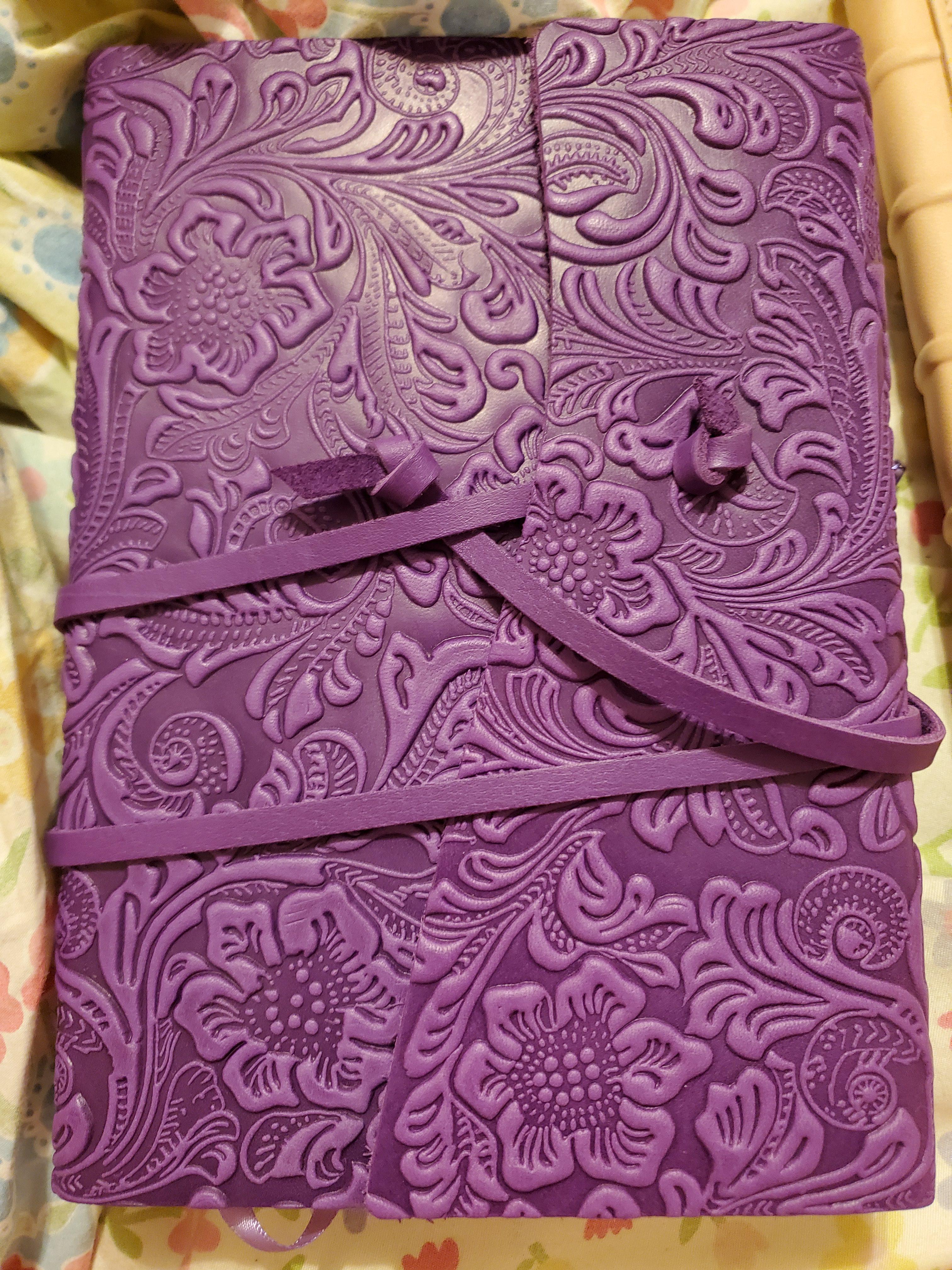 Got a lovely floral embossed leather journal from Barnes and Noble