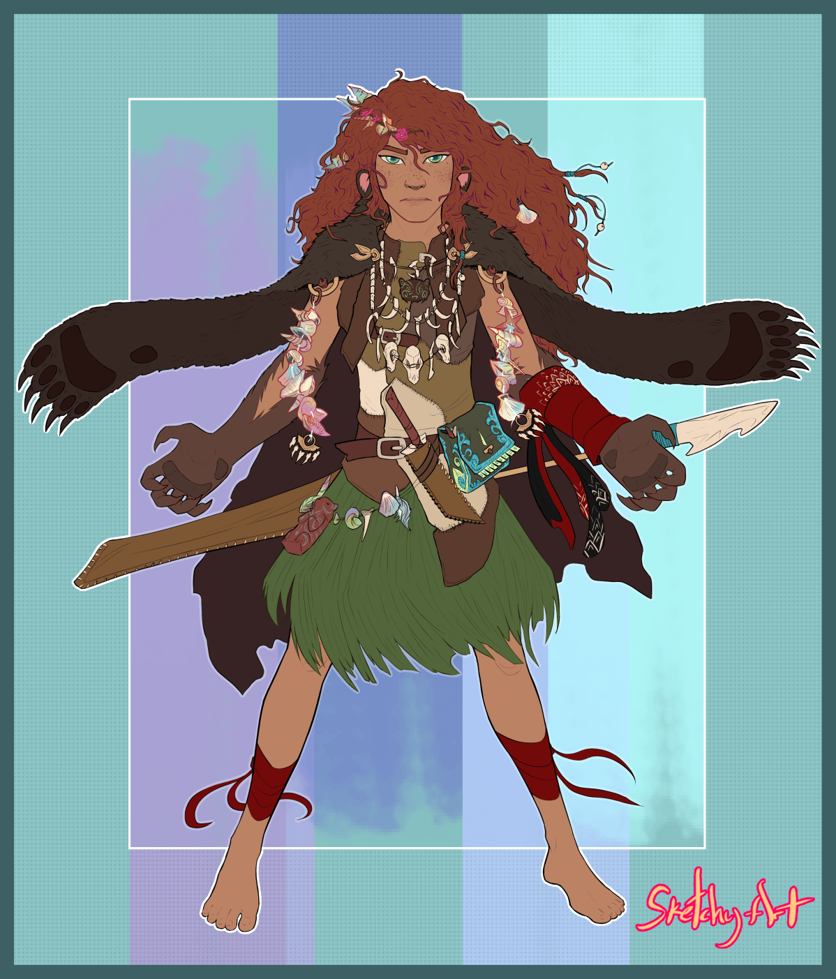 [OC] Child Beasthide Shifter Druid/Barbarian. r/DnD