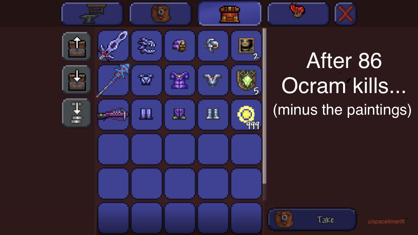 Working on getting all mobile exclusive items ) r/Terraria