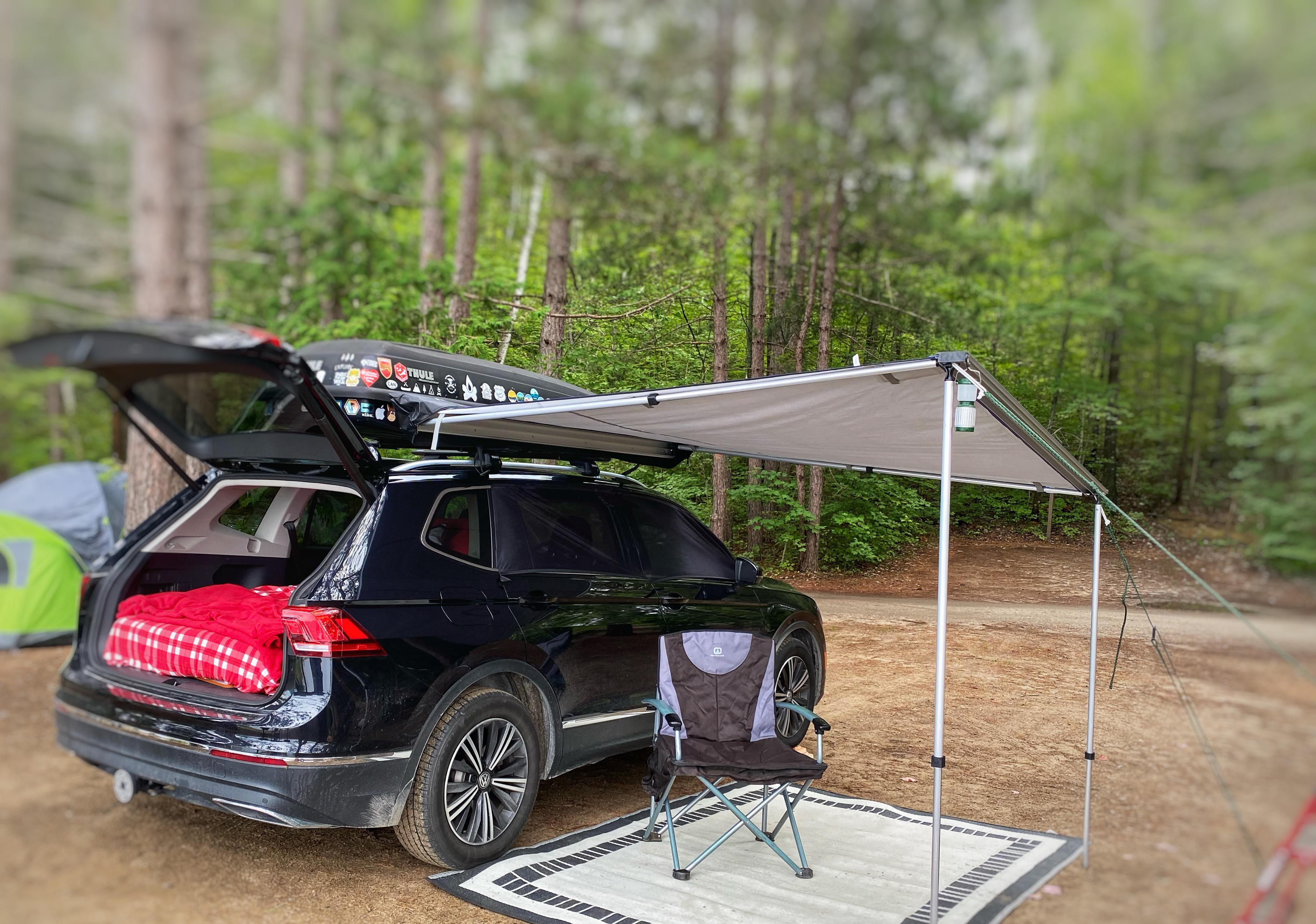 Finally set up for camping r/Tiguan