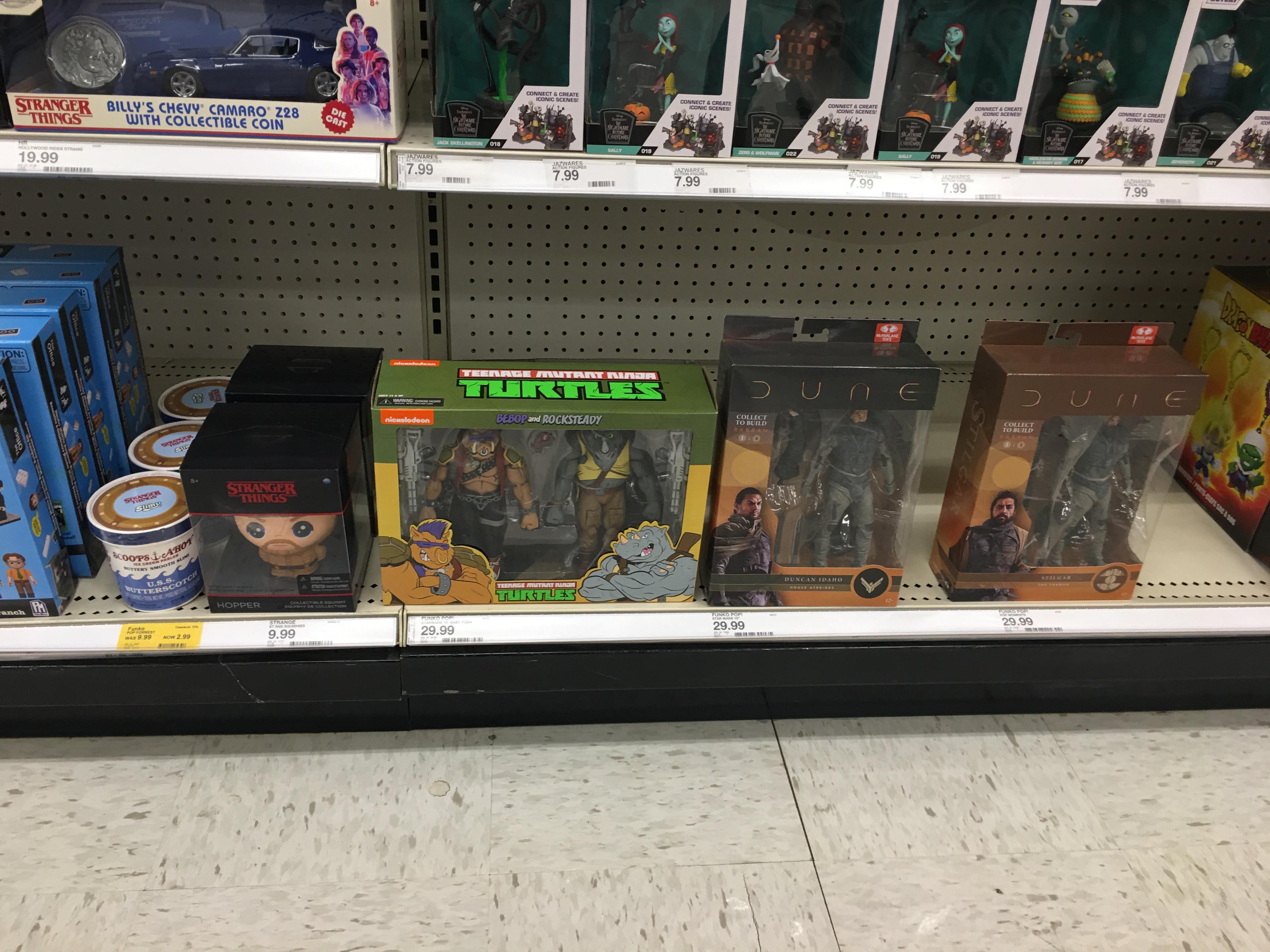 ATL, GA Suwanee Target. Beebop/Rocksteady on shelf. NECA