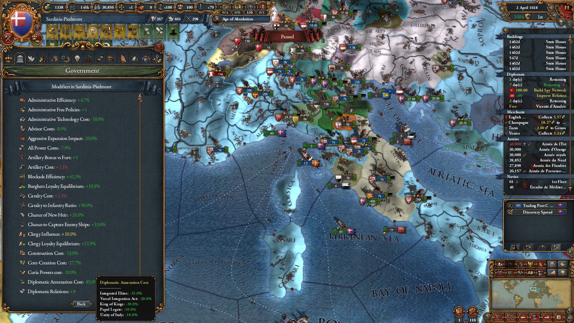 Provence>France>SardiniaPiedmont r/eu4