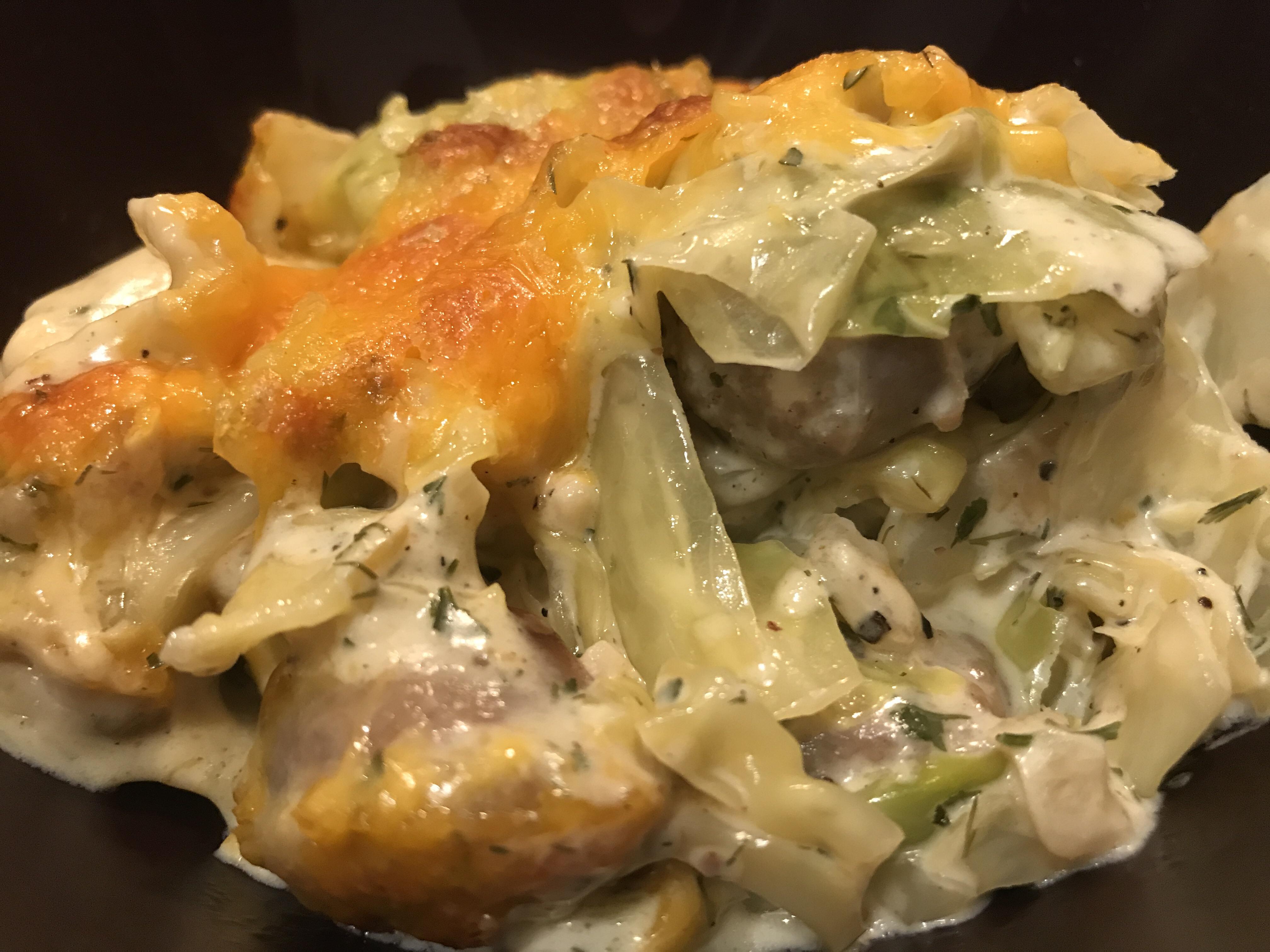 Cheesy Brats and Cabbage Casserole! r/ketorecipes