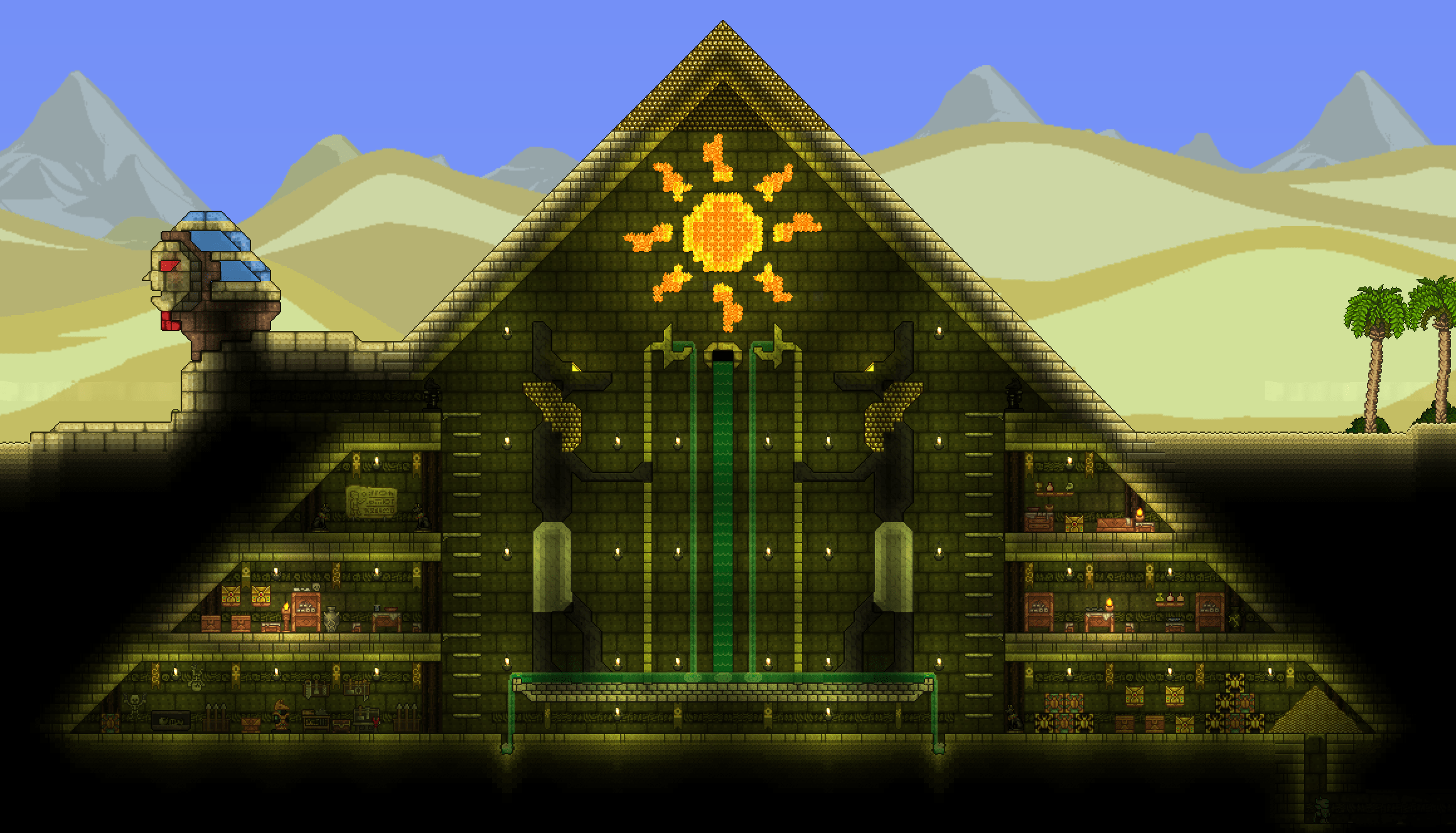 Pyramid base! r/Terraria