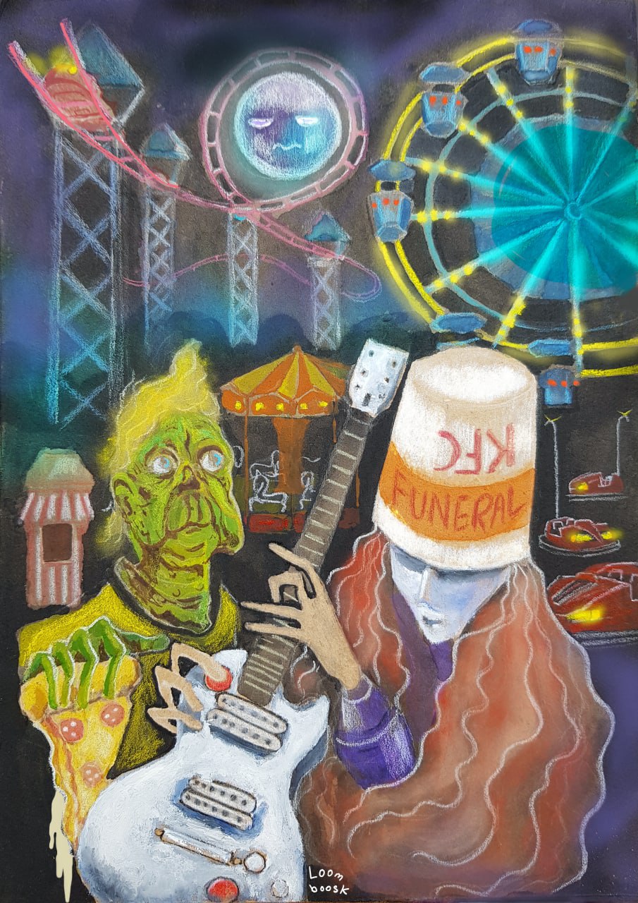 Buckethead fan art Herbie likes Pepperoni🍕 !!! (recent post on my IG