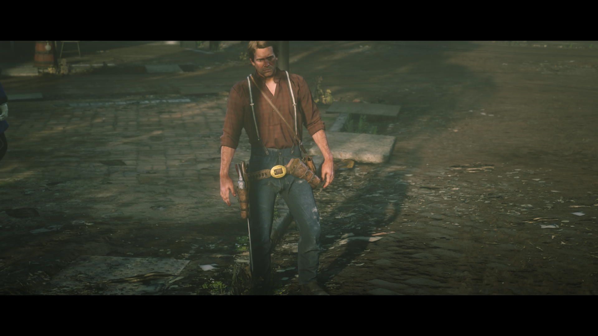 My attempt at a character that looks like an npc. Damn you, offhand holsters! RDR2