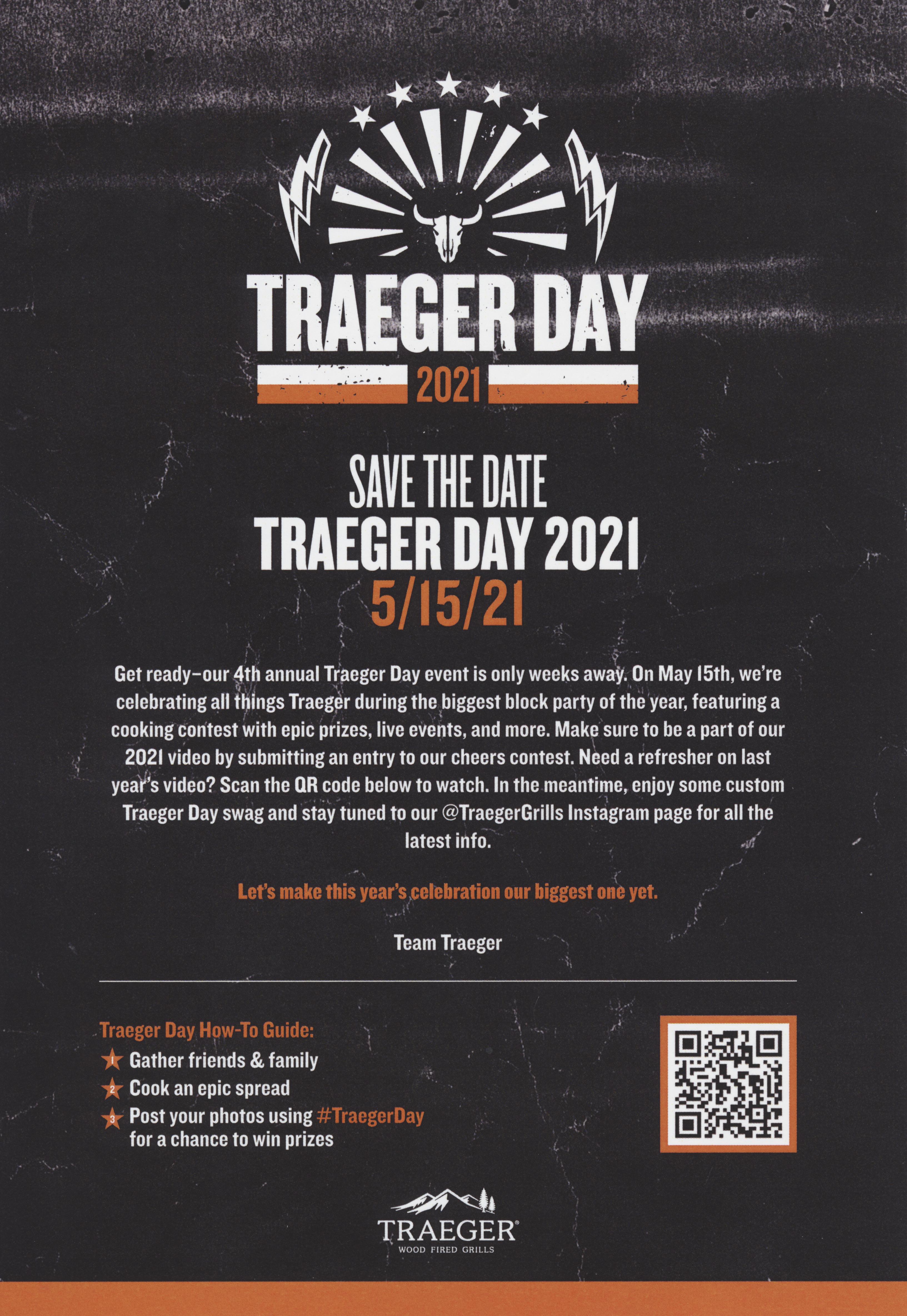 Traeger Day May 15, 2021 r/Traeger