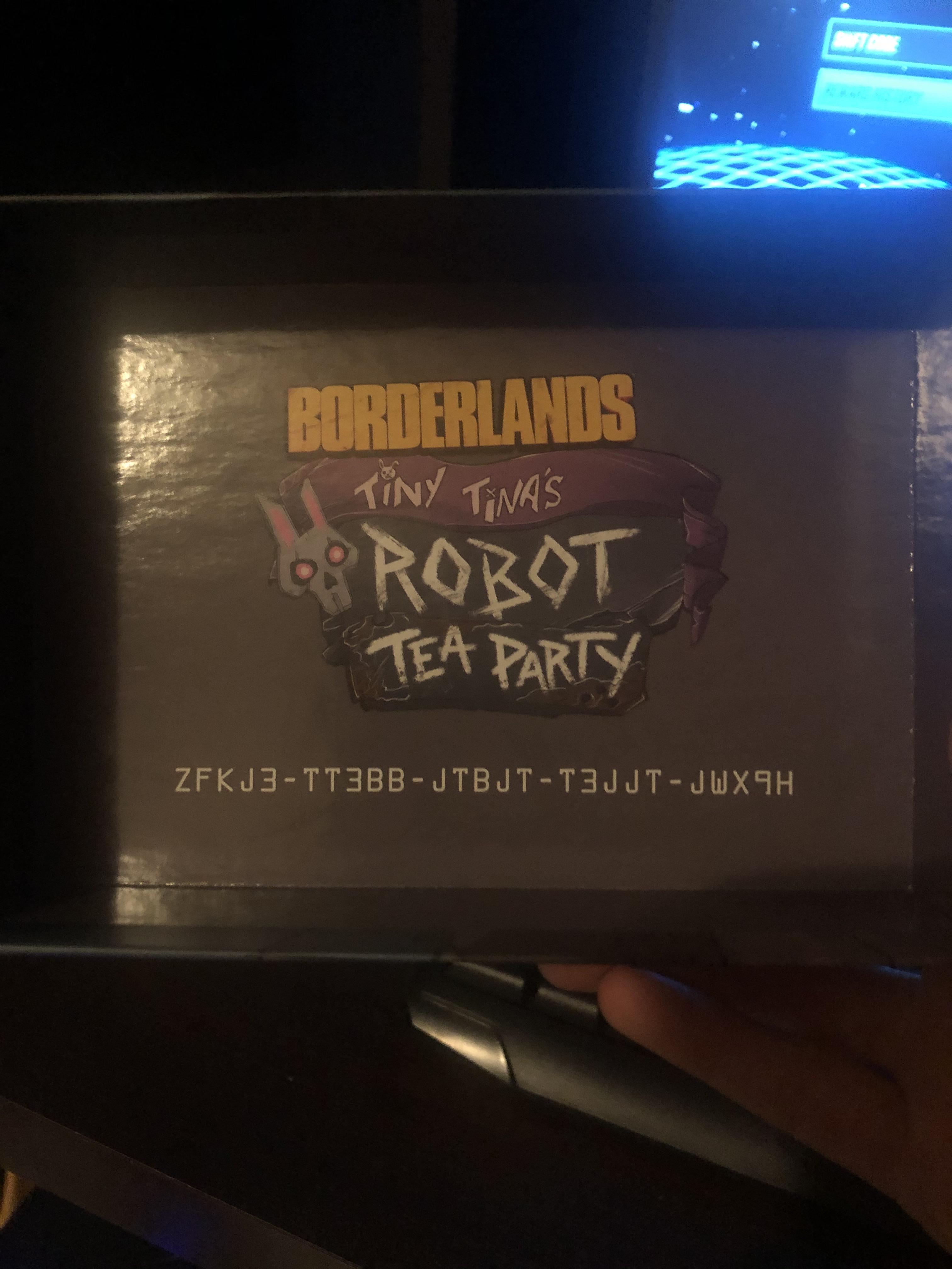 Y’all like card games? Get Tiny Tina’s Robot Tea Party IRLDLC and get a