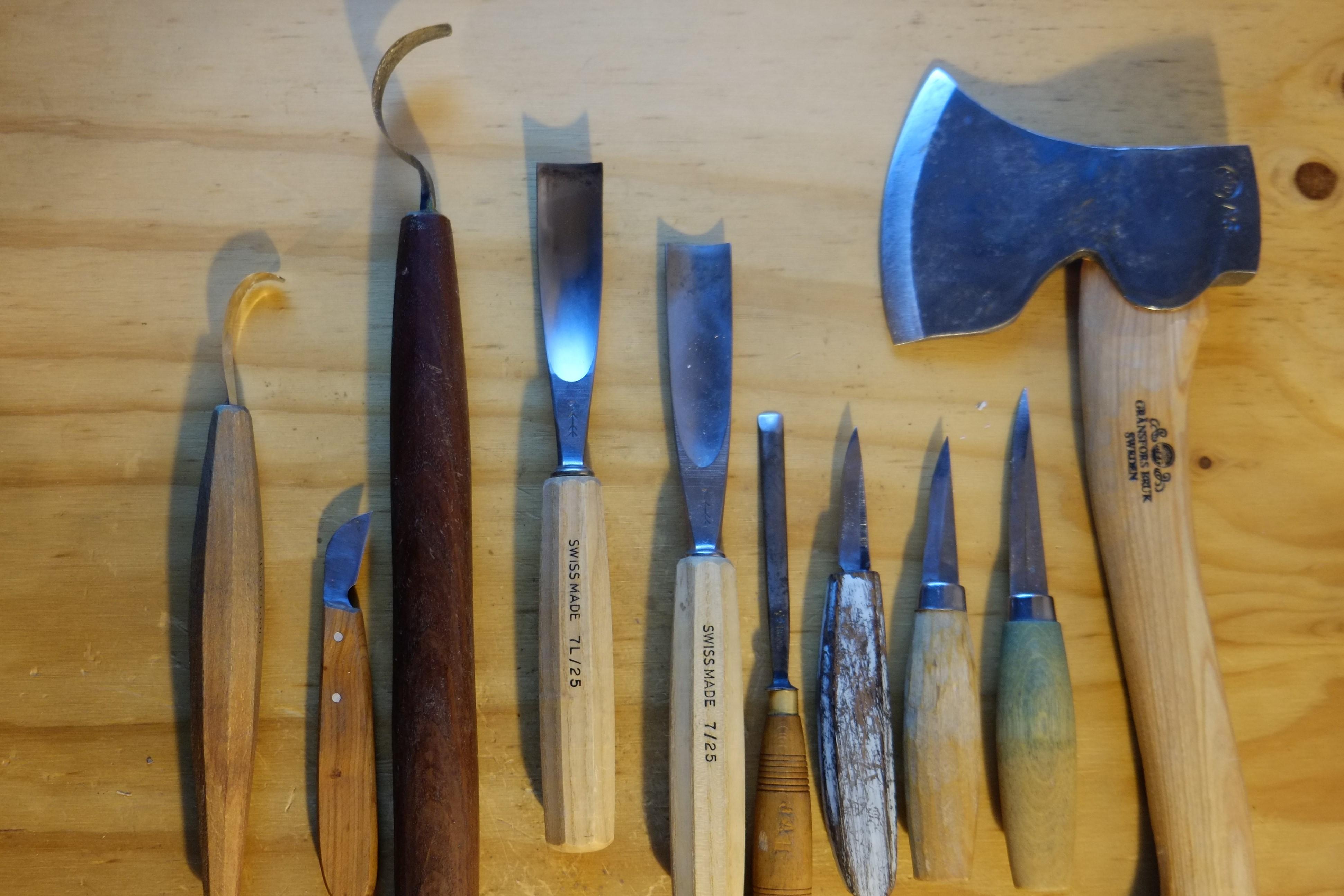My greenwood carving tools (with a few exceptions) r/greenwoodworking