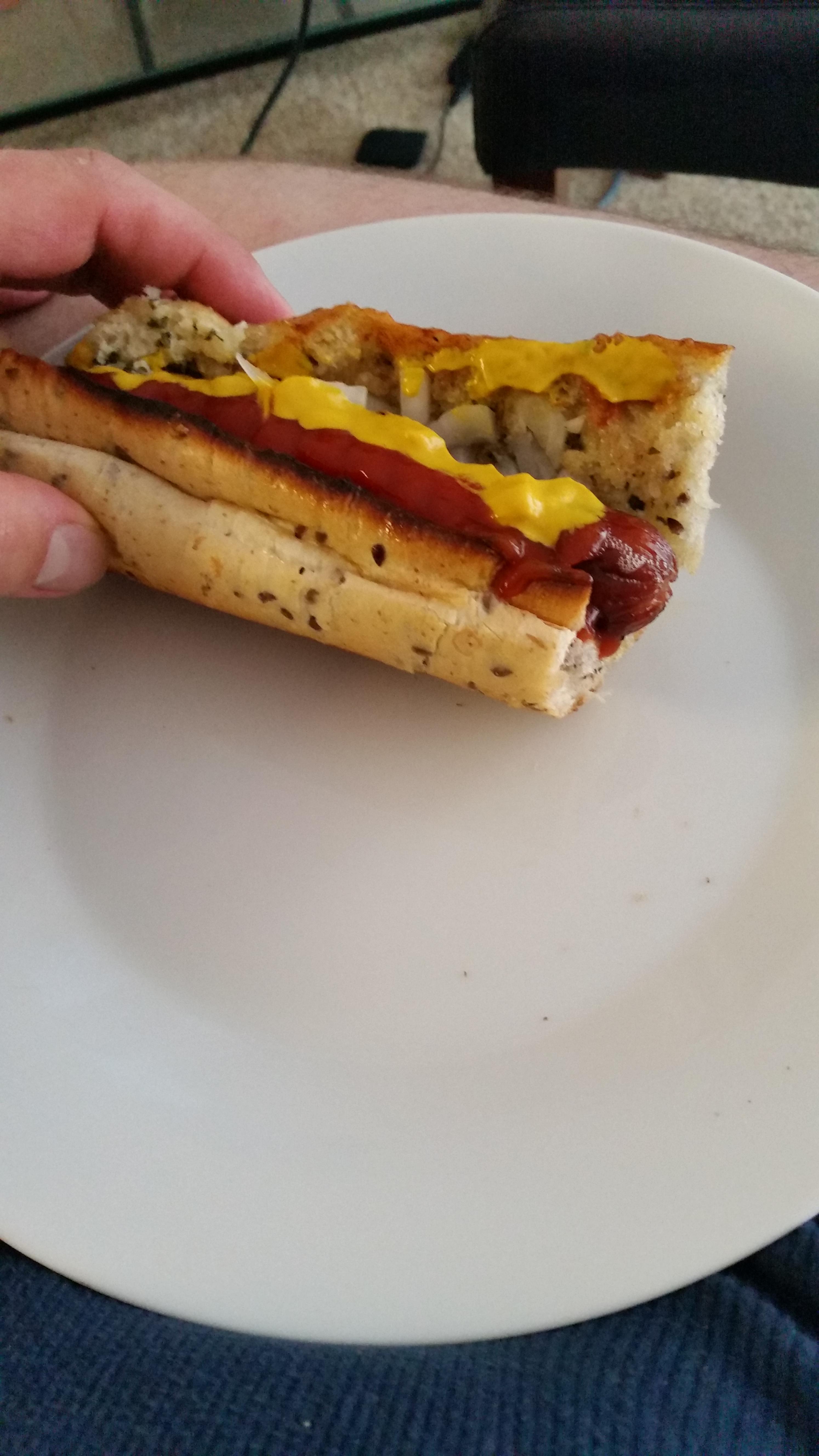 Garlic bread hot dog shittyfoodporn