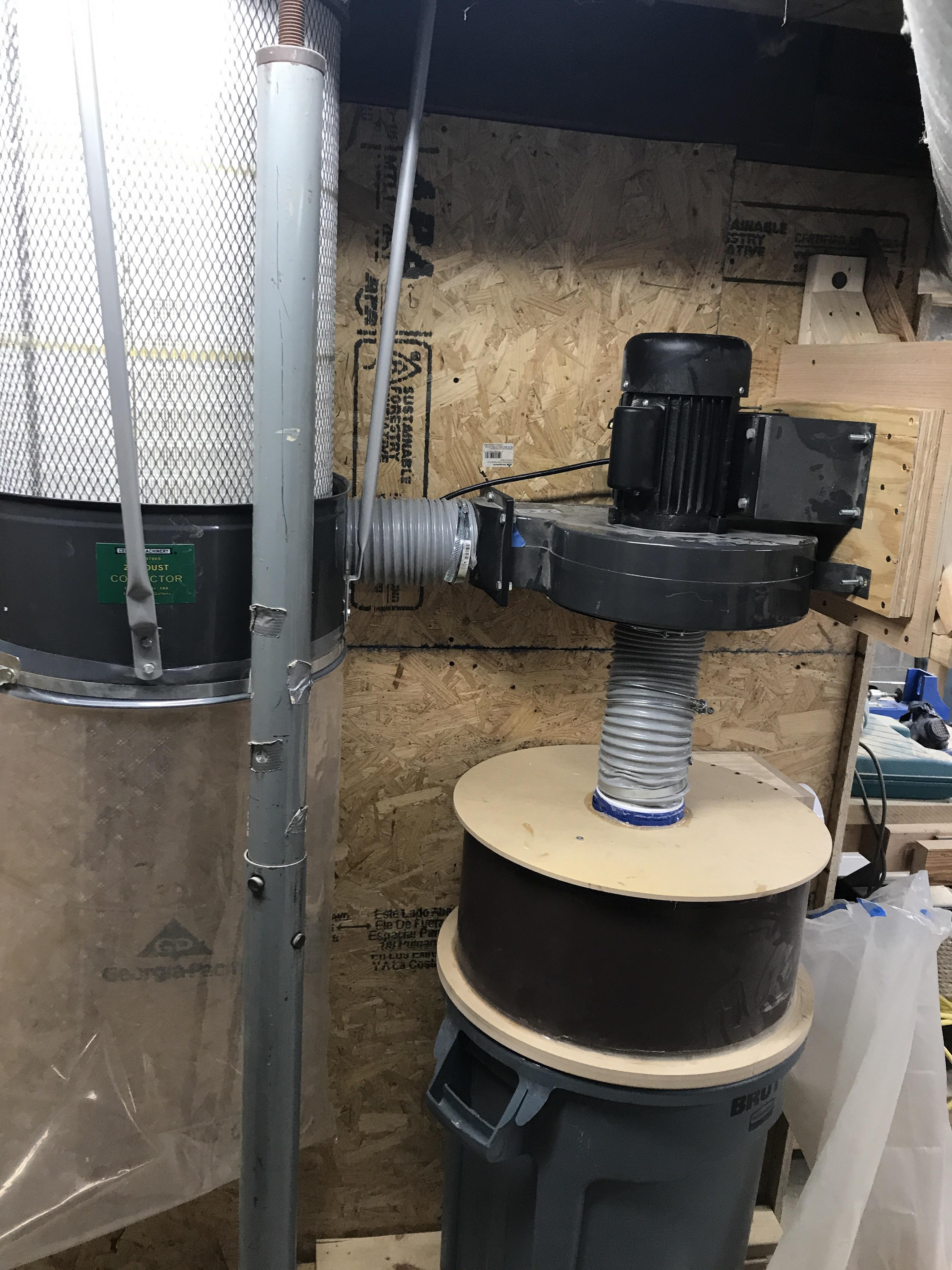 It’s alive!! Super budget 2 stage dust collector woodworking