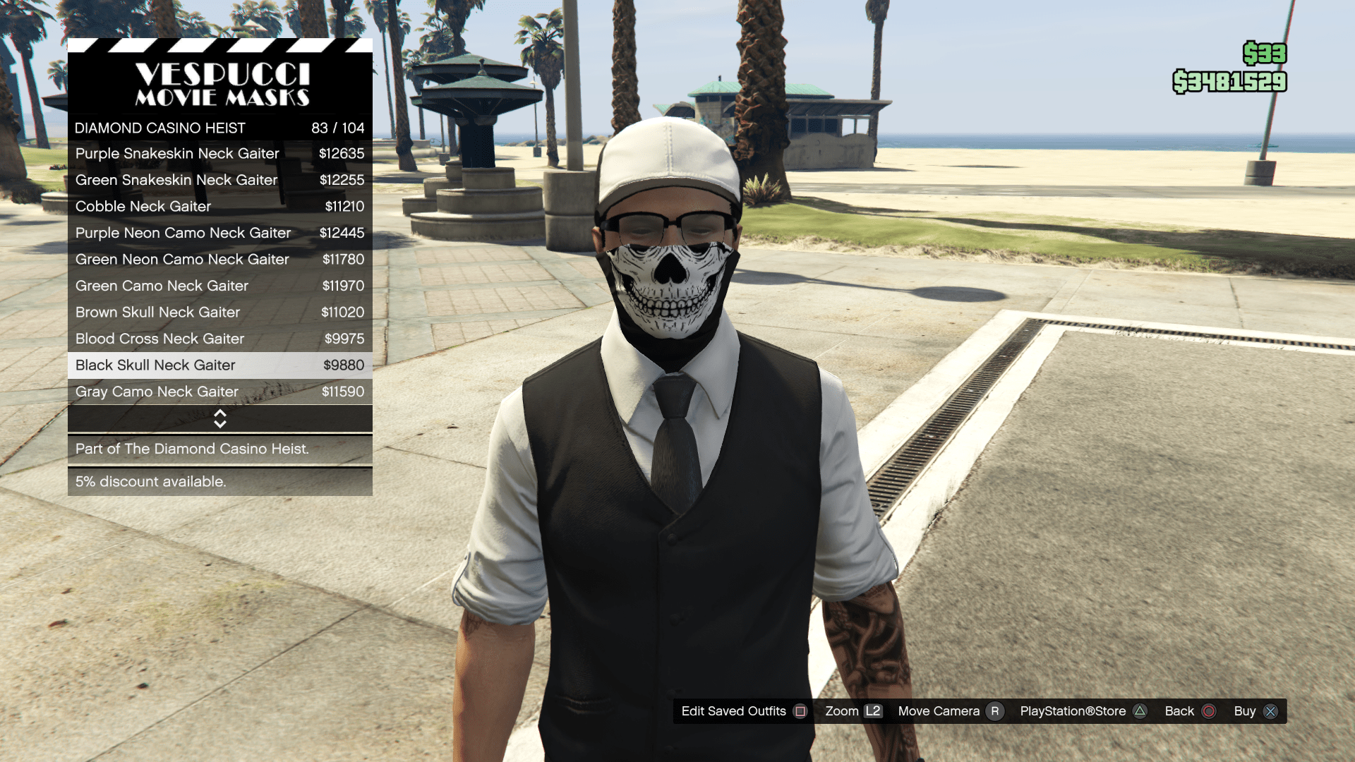My character reminds me of someone when I put on this cap and mask