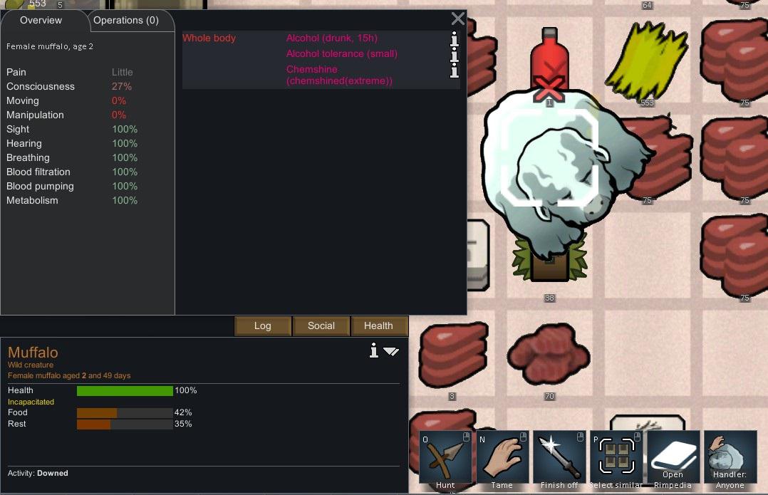 A wild muffalo eating all my forbidden chemshine in my freezer far into