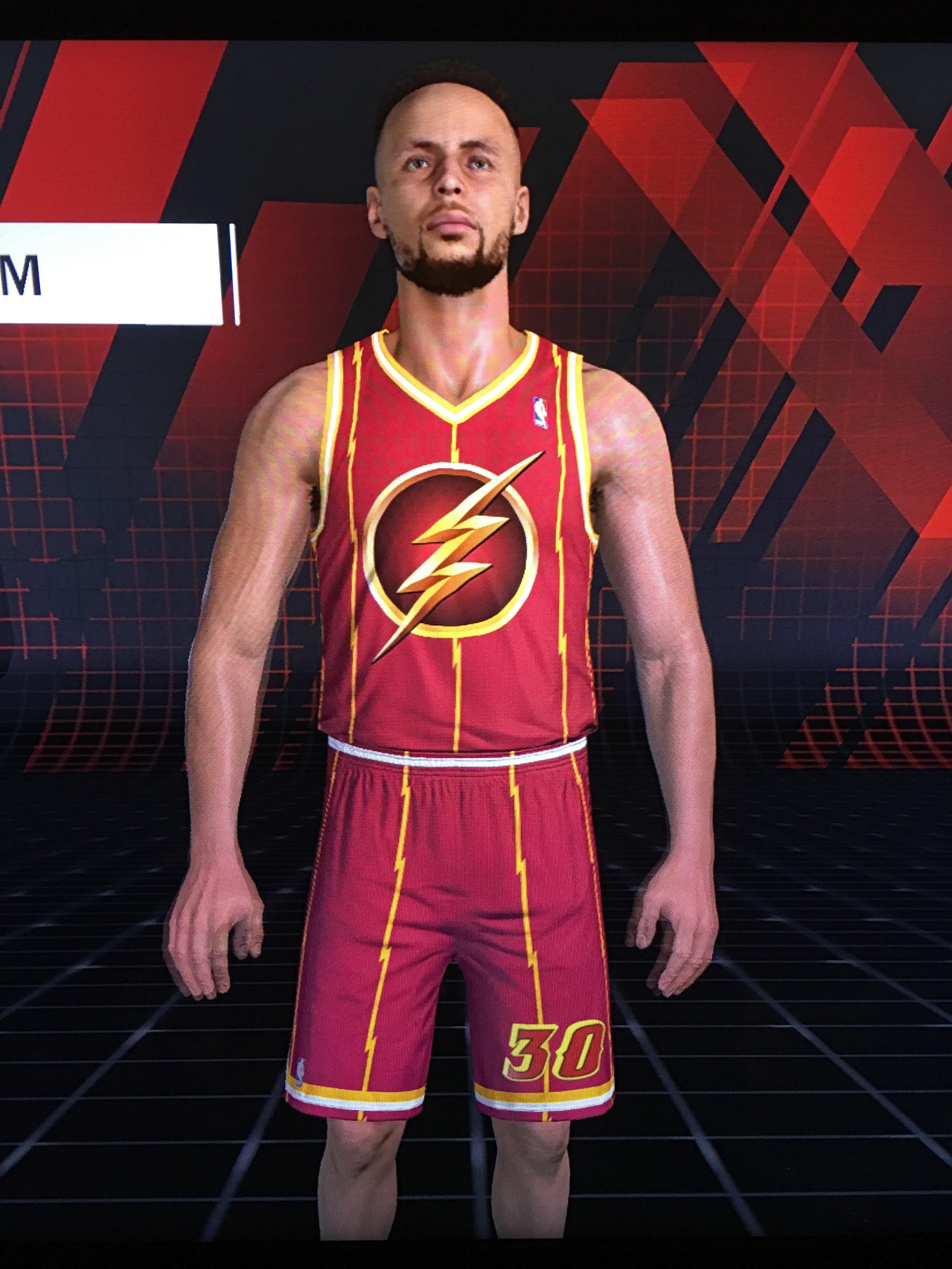 Flash inspired uniform in NBA 2k18 I made in time for the first episode
