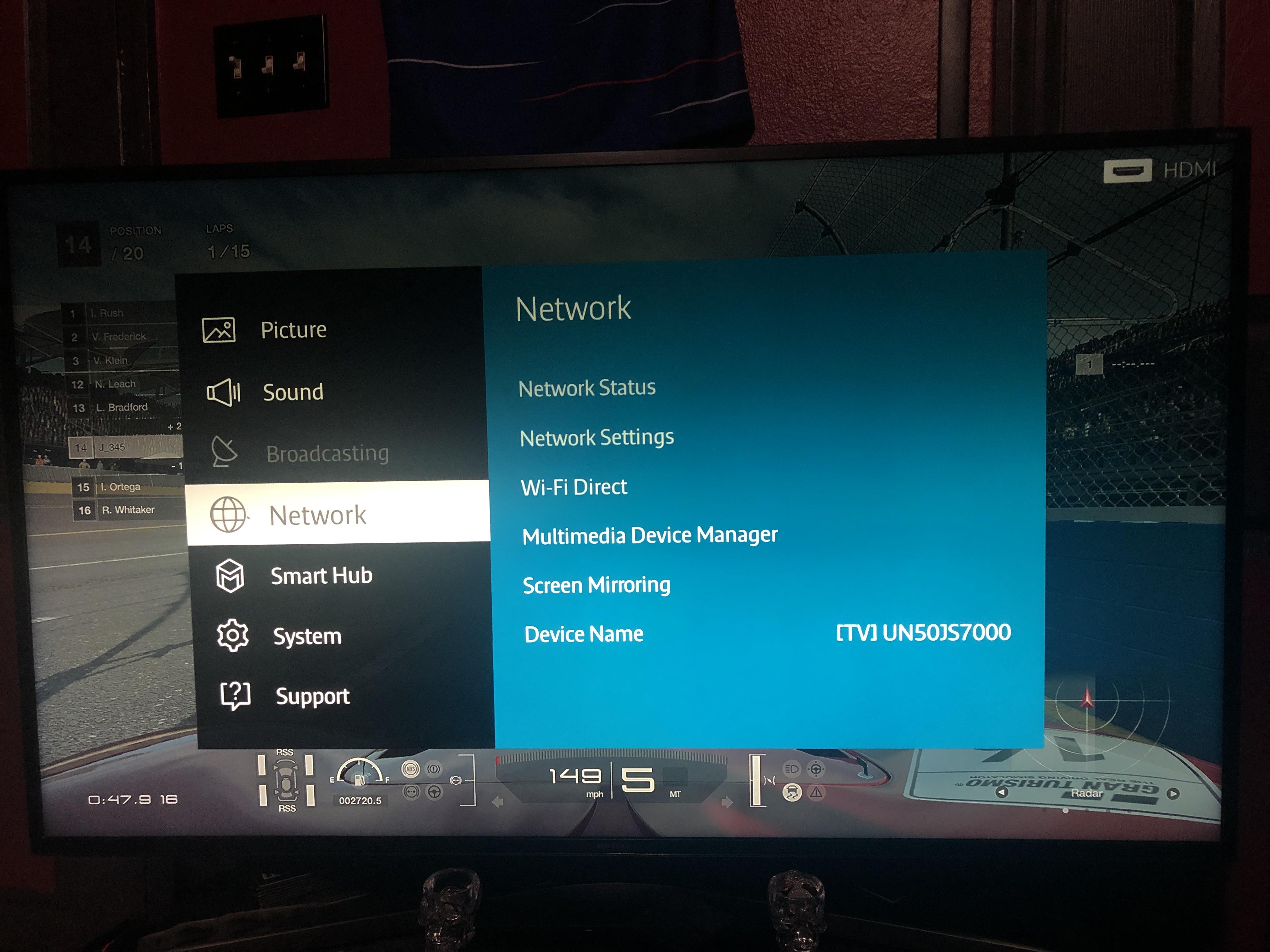 Samsung Tv has dark section up top r/hometheater