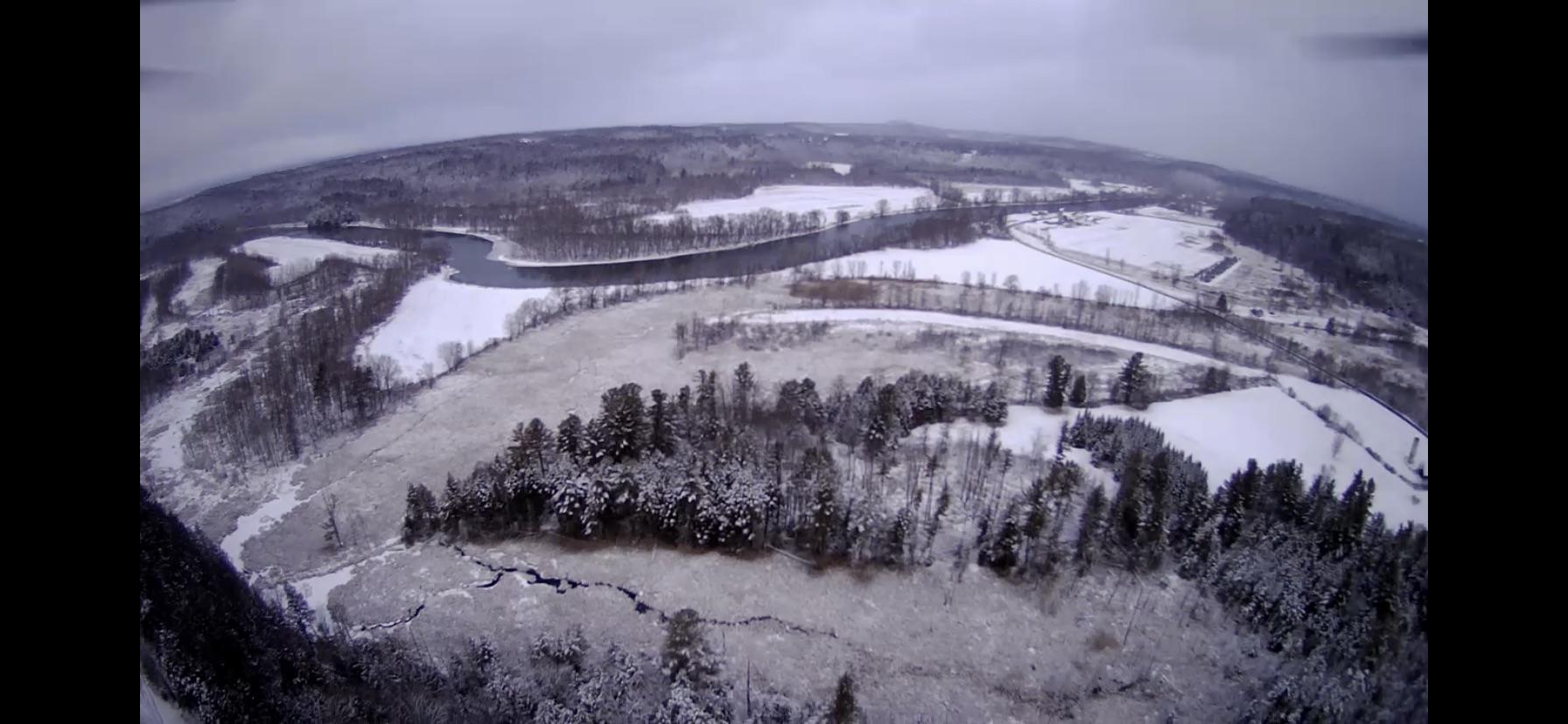 Milton Vermont this morning after the snow fall. r/drones